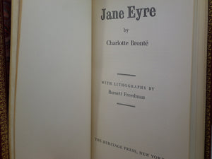 JANE EYRE BY CHARLOTTE BRONTË 1942 MAURIN FINE BINDING, BARNETT FREEDMAN ILLUSTRATIONS