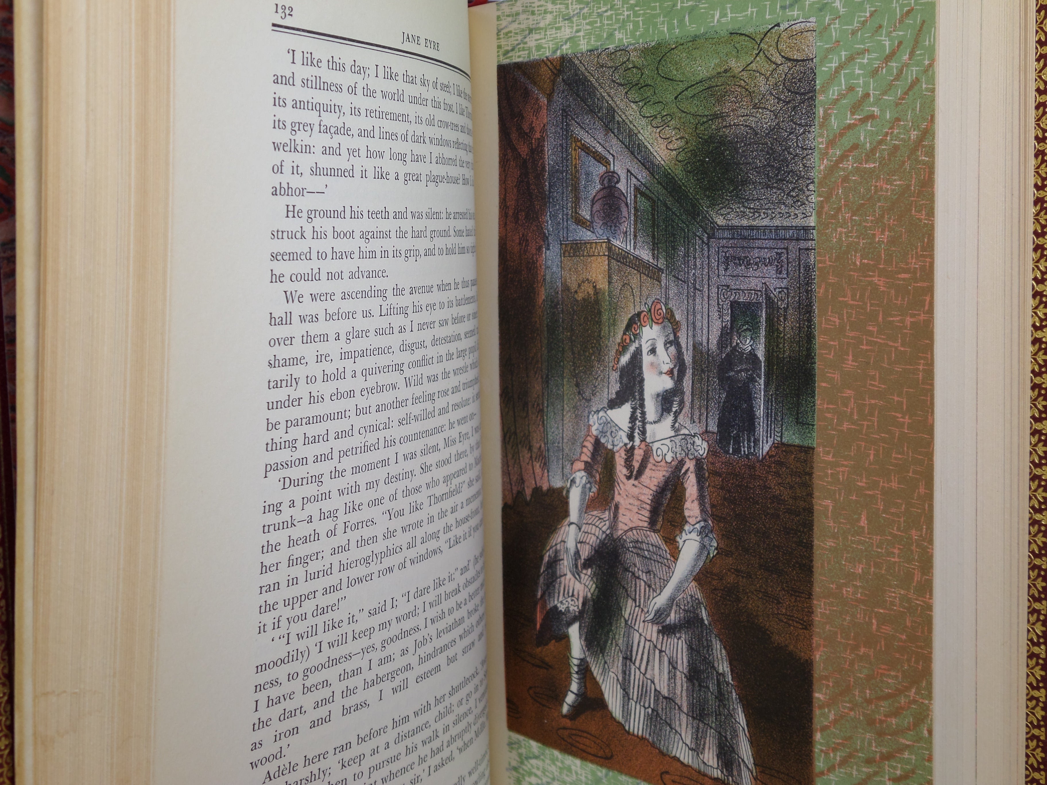 JANE EYRE BY CHARLOTTE BRONTË 1942 MAURIN FINE BINDING, BARNETT FREEDMAN ILLUSTRATIONS