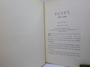 EGYPT 1879-1883 BY SIR EDWARD MALET 1909 FIRST EDITION
