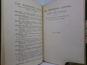 CYCLING BY THE EARL OF ALBEMARLE AND G. LACY HILLIER 1896 FINE LEATHER BINDING