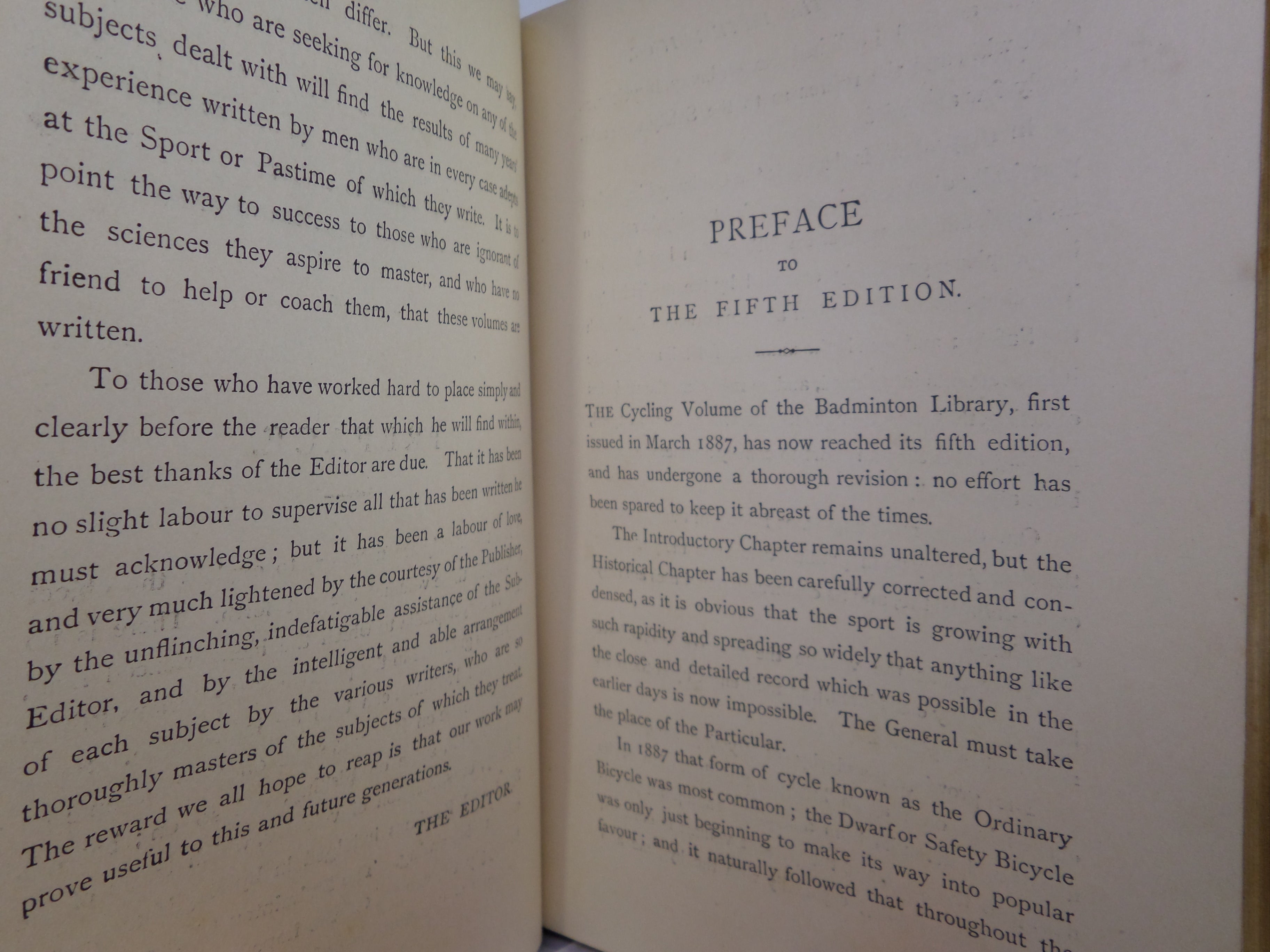 CYCLING BY THE EARL OF ALBEMARLE AND G. LACY HILLIER 1896 FINE LEATHER BINDING