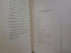 CYCLING BY THE EARL OF ALBEMARLE AND G. LACY HILLIER 1896 FINE LEATHER BINDING