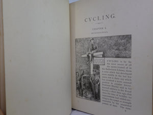 CYCLING BY THE EARL OF ALBEMARLE AND G. LACY HILLIER 1896 FINE LEATHER BINDING