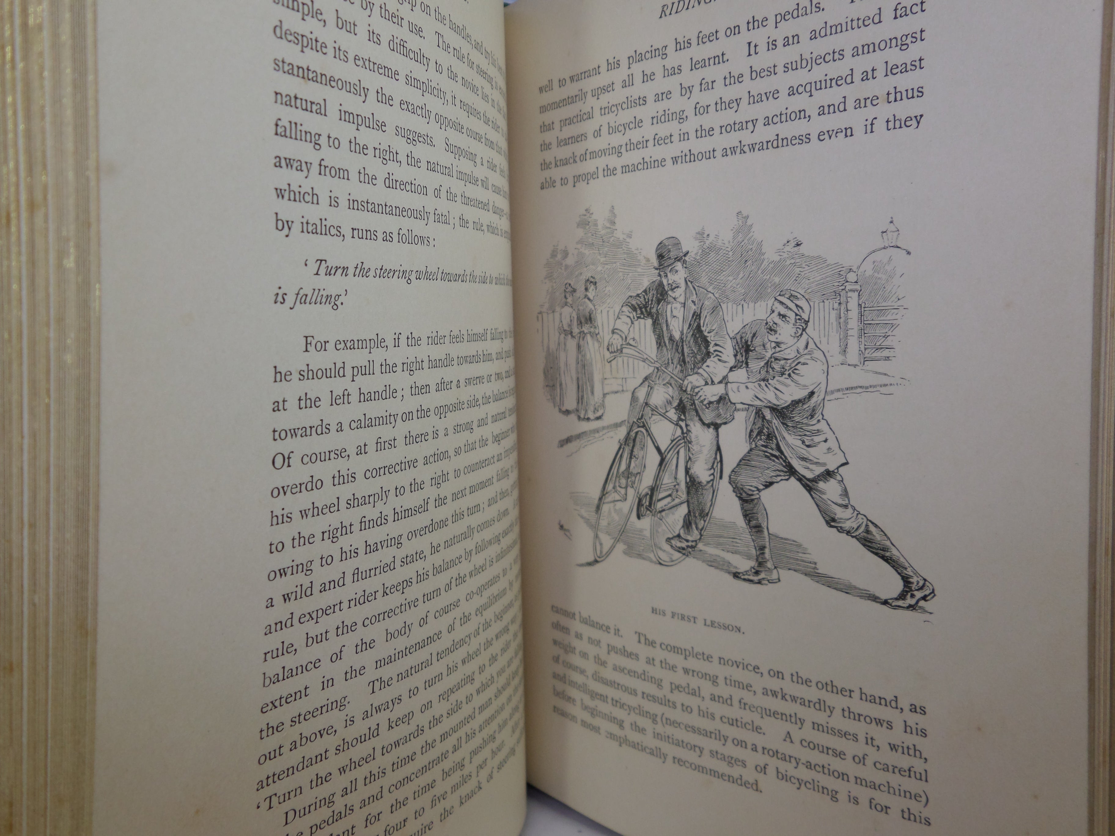 CYCLING BY THE EARL OF ALBEMARLE AND G. LACY HILLIER 1896 FINE LEATHER BINDING