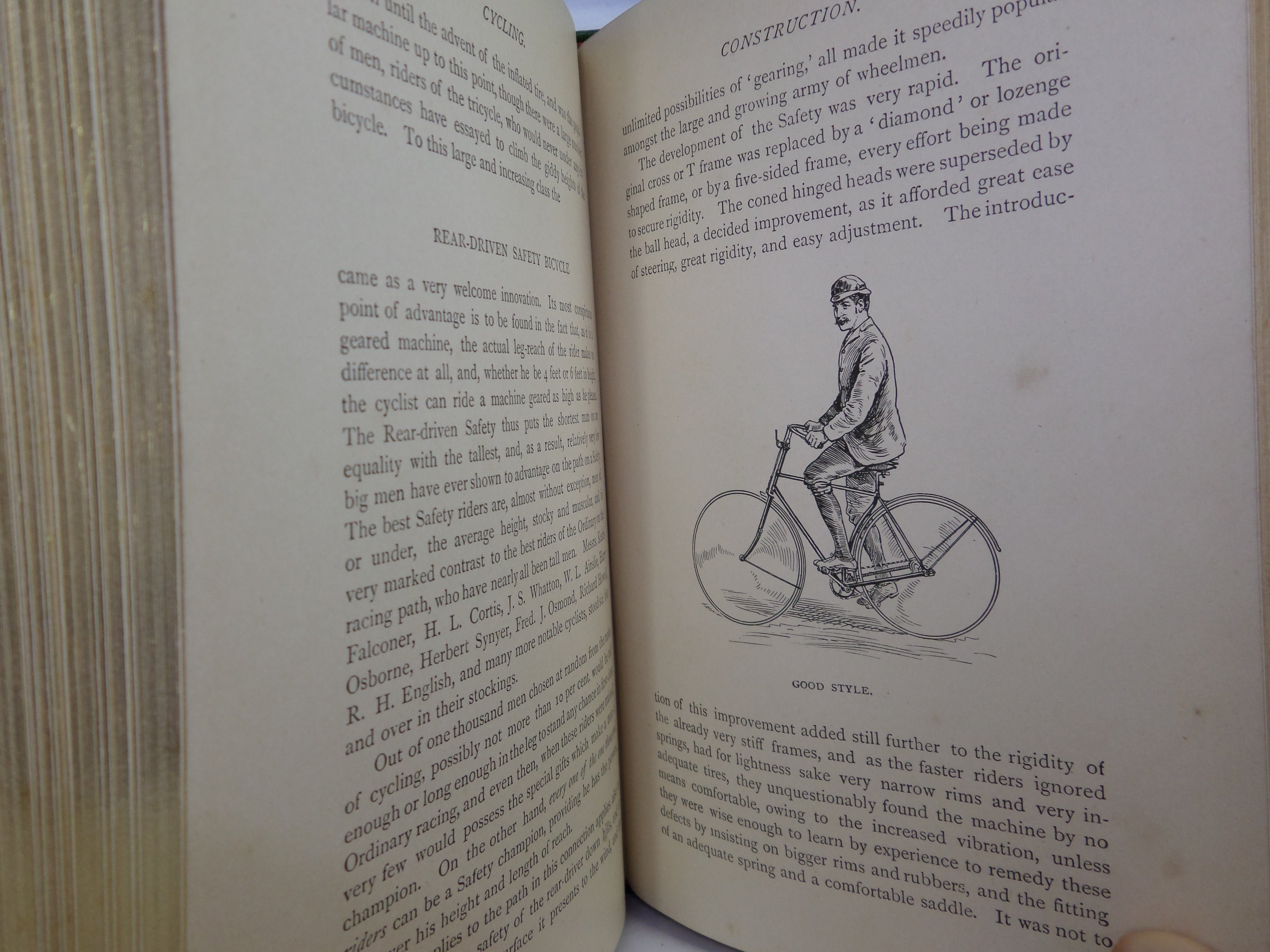 CYCLING BY THE EARL OF ALBEMARLE AND G. LACY HILLIER 1896 FINE LEATHER BINDING