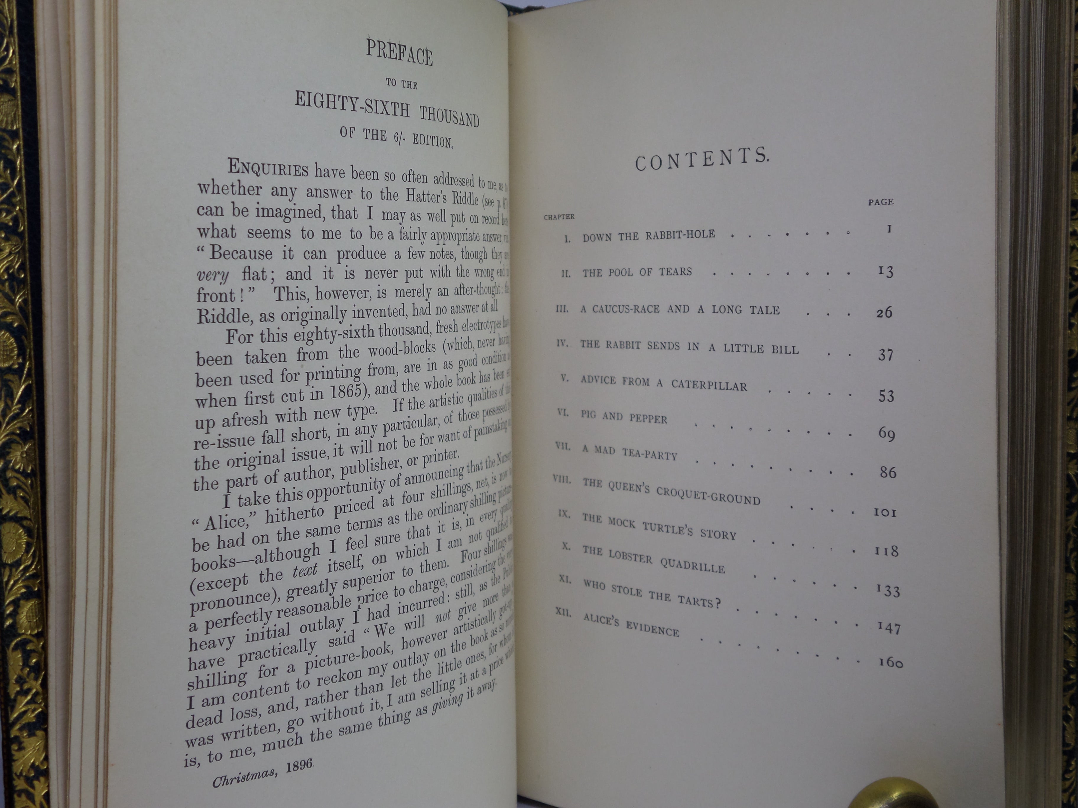 ALICE'S ADVENTURES & THROUGH THE LOOKING-GLASS BY LEWIS CARROLL, BAYNTUN RIVIERE