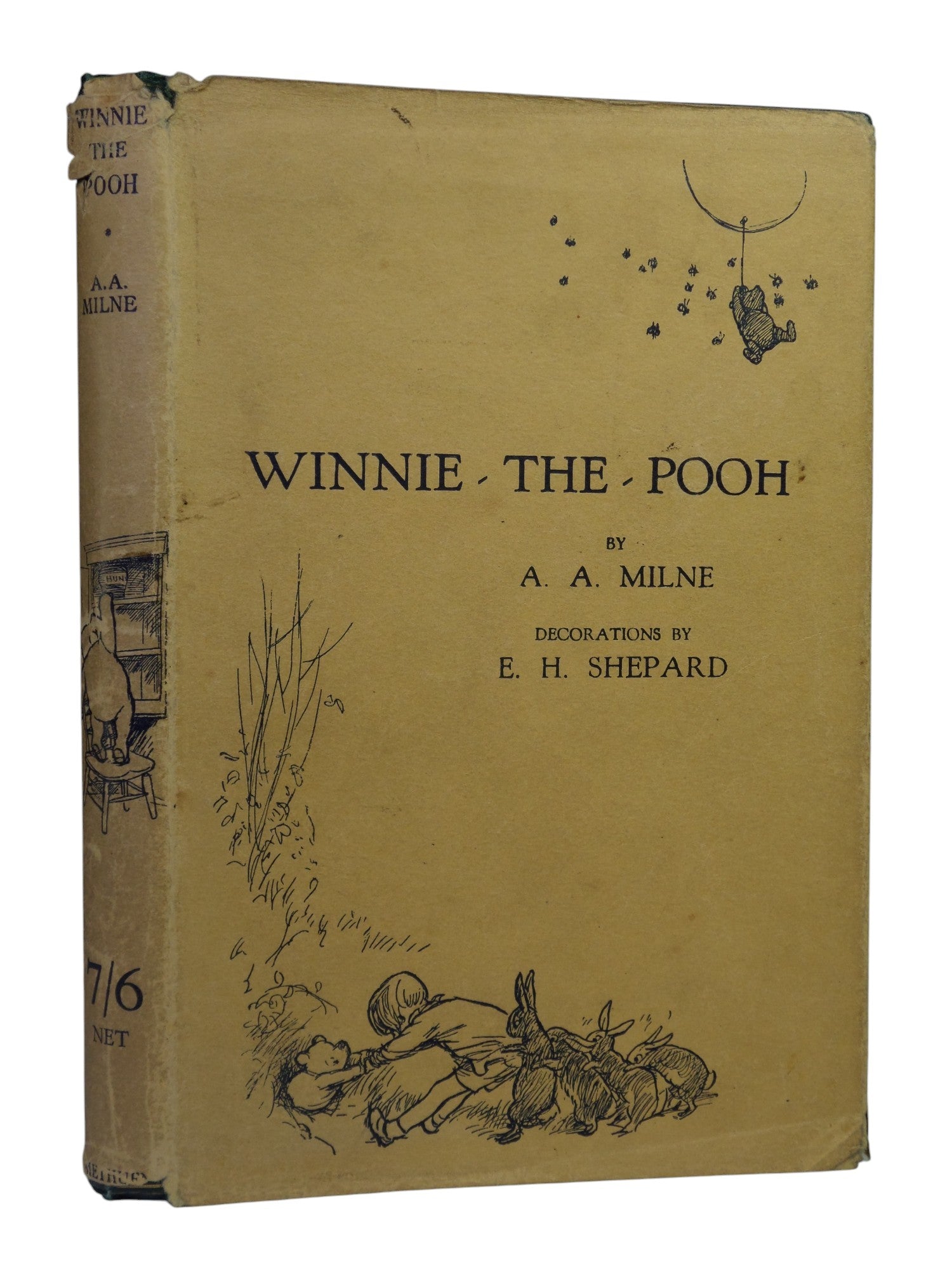 WINNIE-THE-POOH BY A. A. MILNE 1927 FIFTH EDITION WITH DUST JACKET