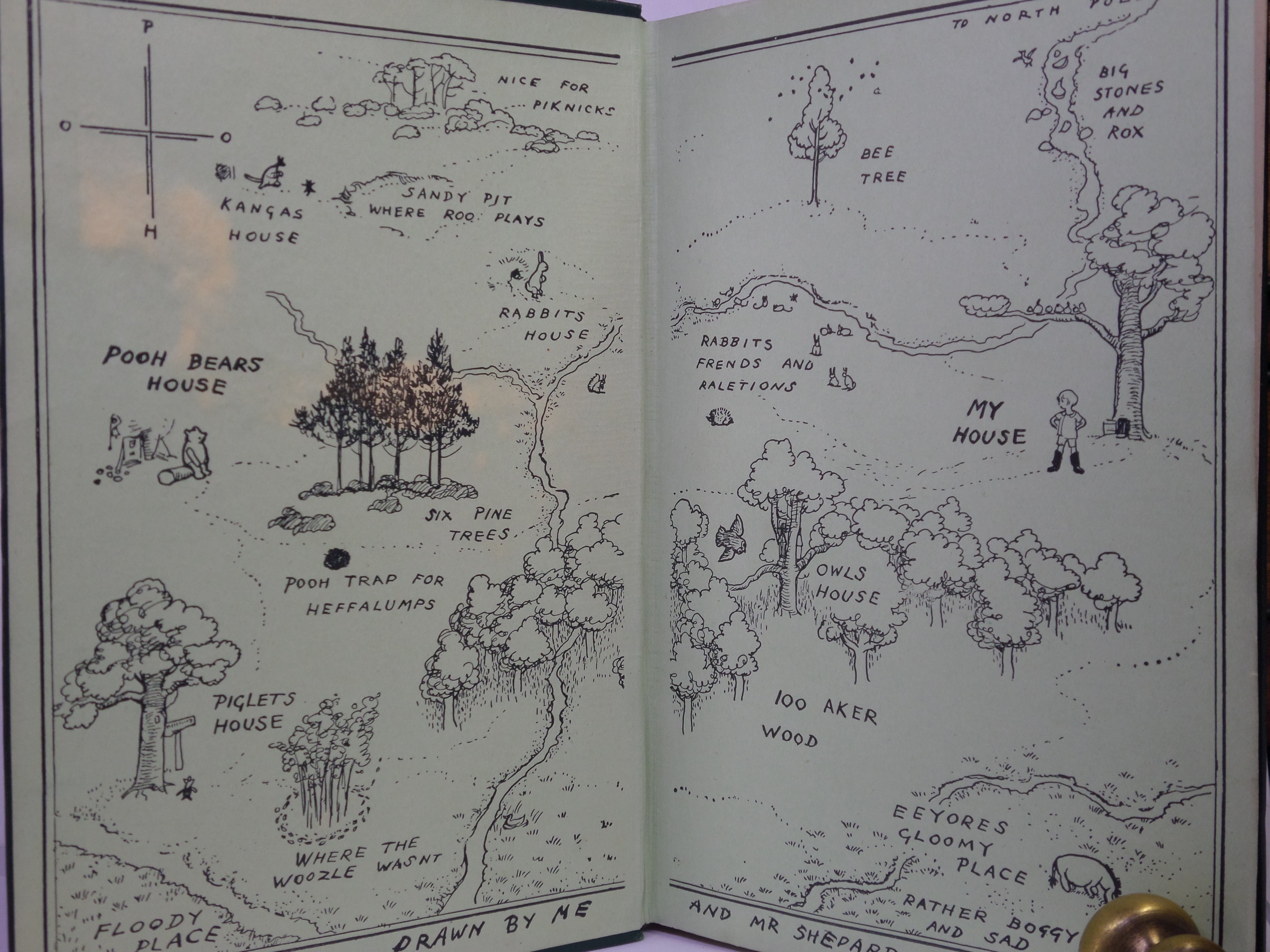 WINNIE-THE-POOH BY A. A. MILNE 1927 FIFTH EDITION WITH DUST JACKET