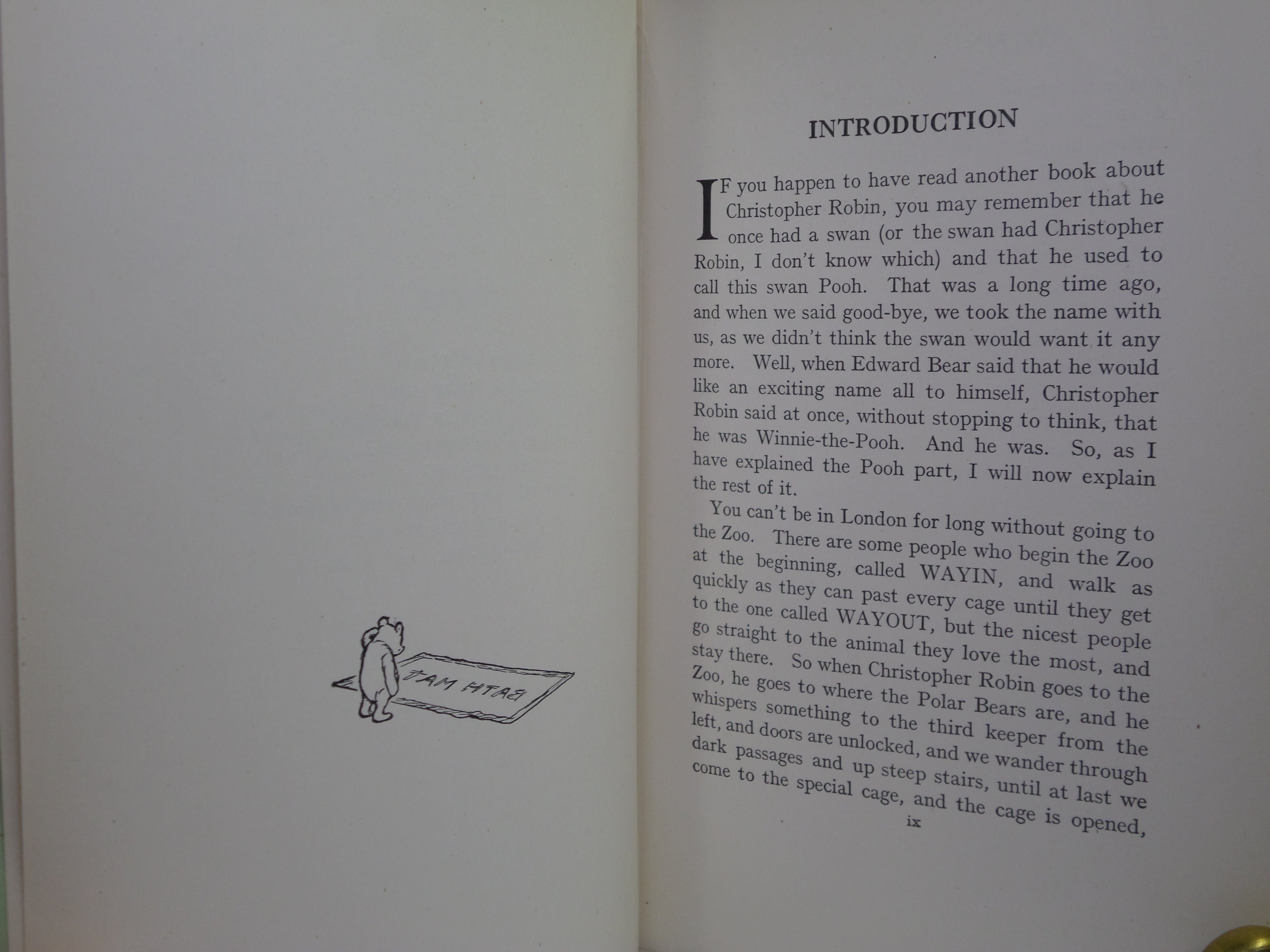 WINNIE-THE-POOH BY A. A. MILNE 1927 FIFTH EDITION WITH DUST JACKET