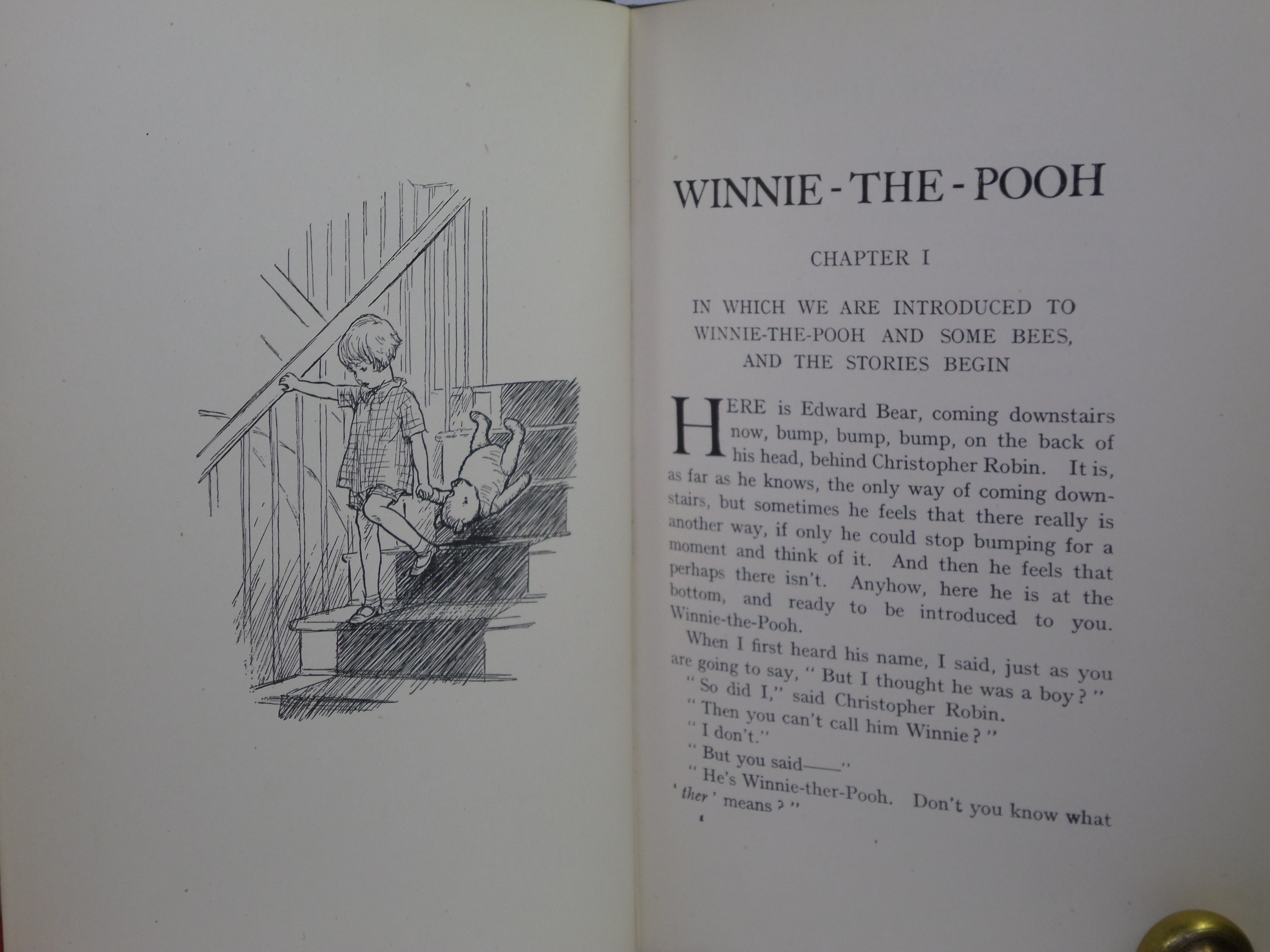 WINNIE-THE-POOH BY A. A. MILNE 1927 FIFTH EDITION WITH DUST JACKET
