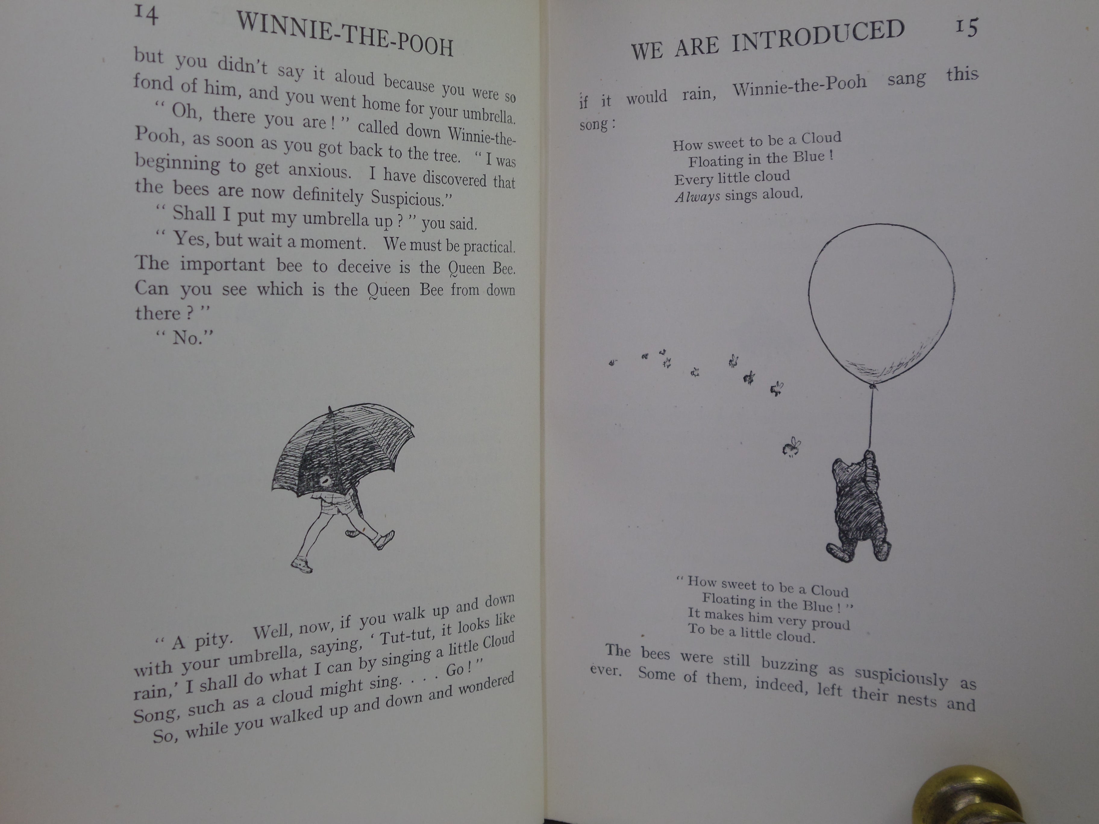 WINNIE-THE-POOH BY A. A. MILNE 1927 FIFTH EDITION WITH DUST JACKET