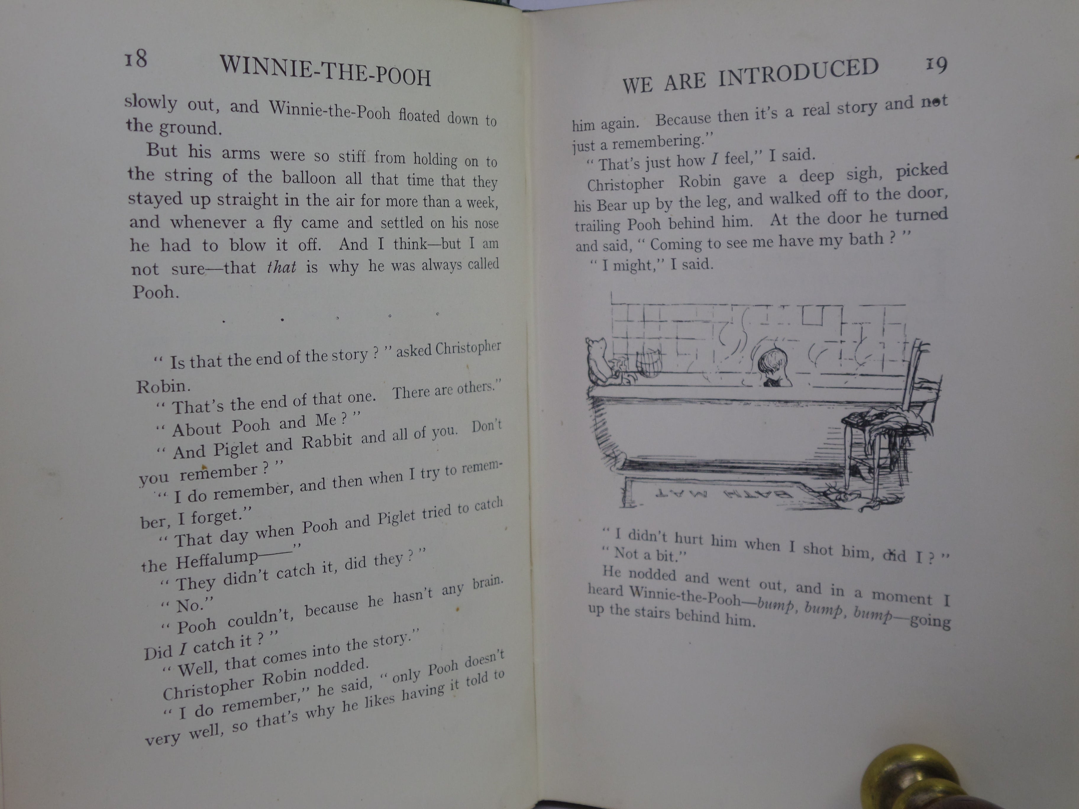 WINNIE-THE-POOH BY A. A. MILNE 1927 FIFTH EDITION WITH DUST JACKET
