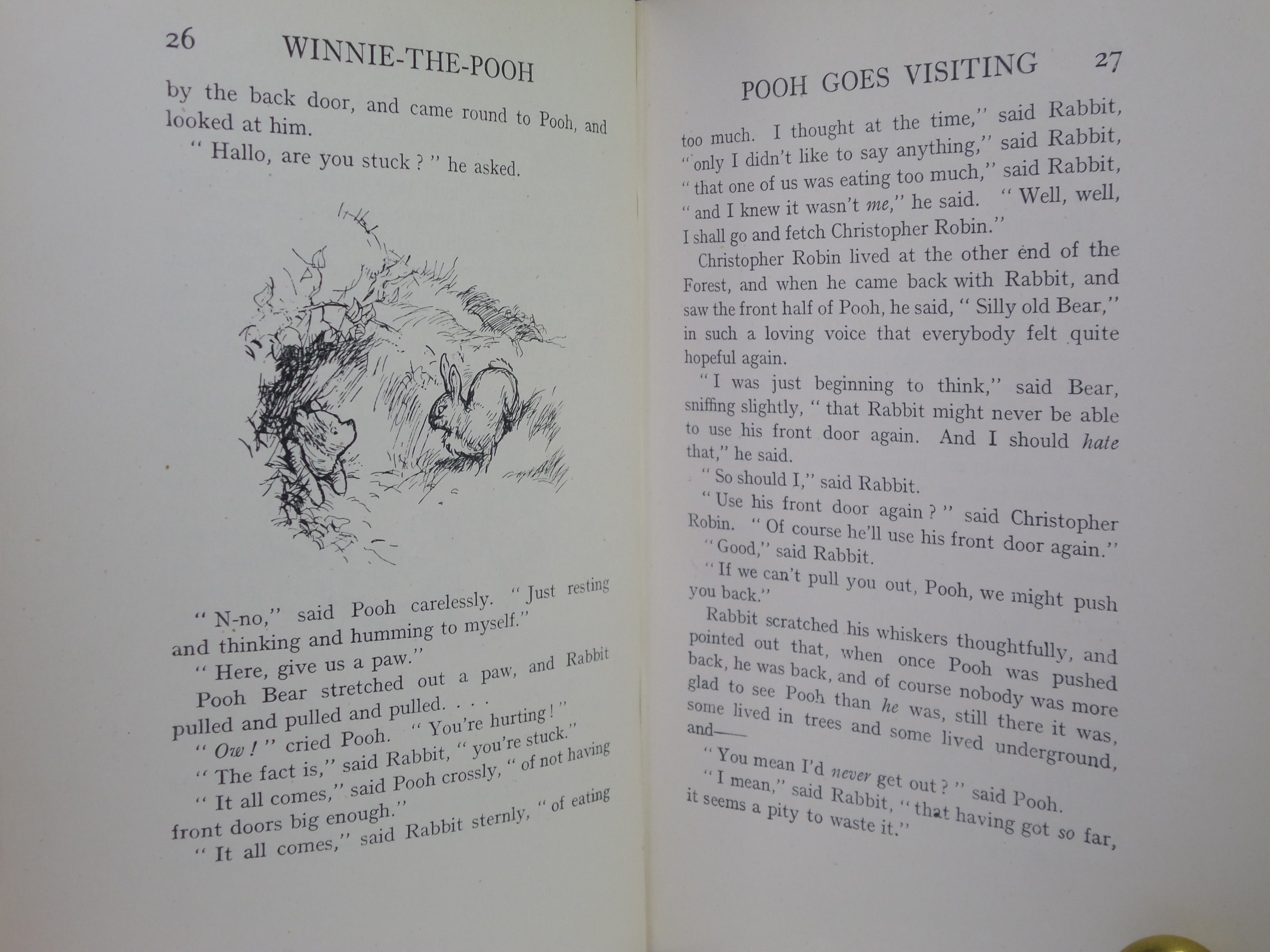 WINNIE-THE-POOH BY A. A. MILNE 1927 FIFTH EDITION WITH DUST JACKET