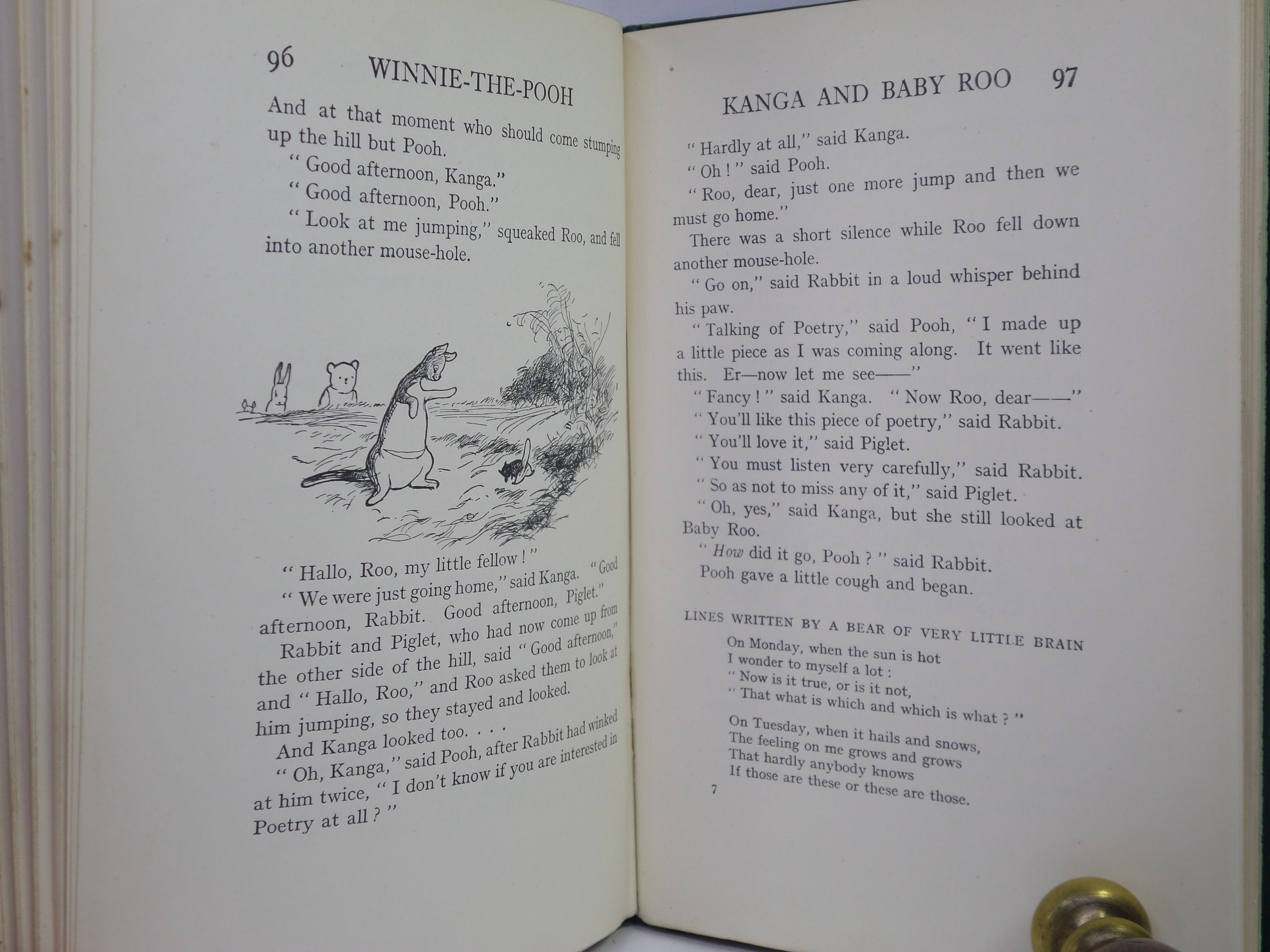 WINNIE-THE-POOH BY A. A. MILNE 1927 FIFTH EDITION WITH DUST JACKET