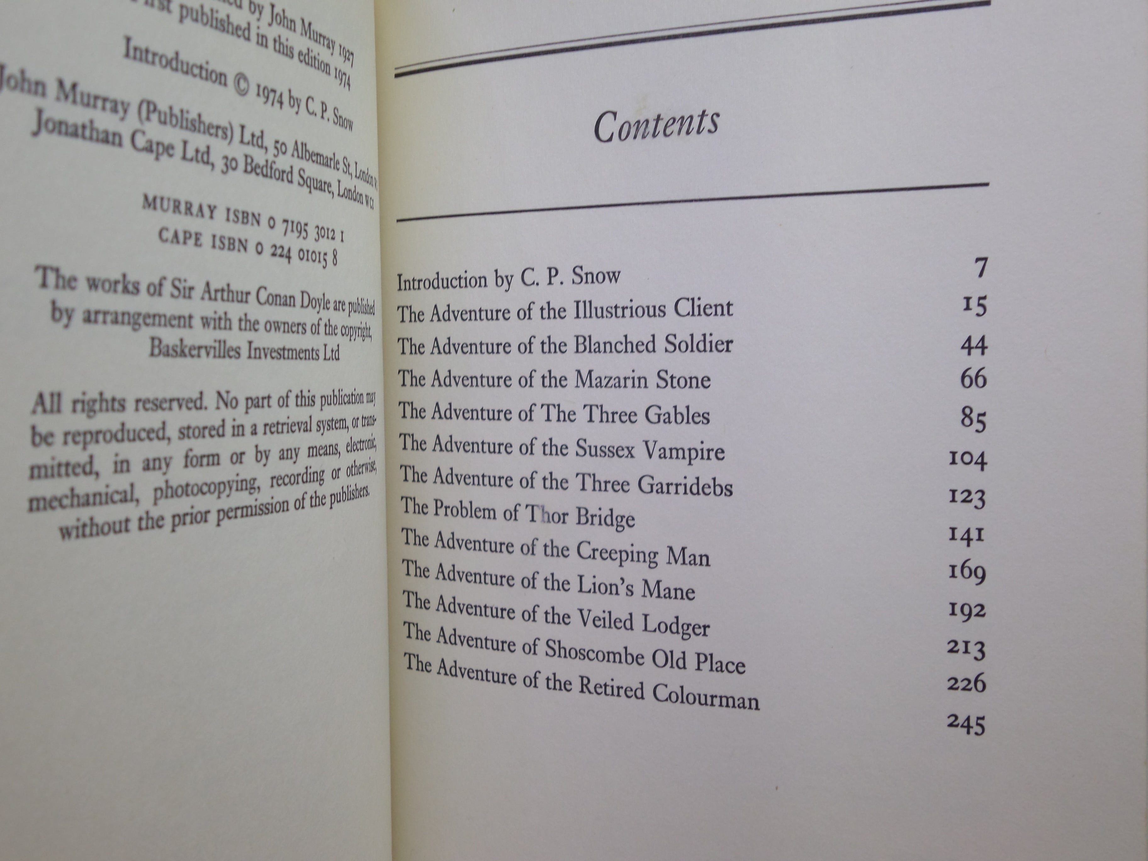 THE CASE-BOOK OF SHERLOCK HOLMES & HIS LAST BOW ARTHUR CONAN DOYLE 1974 BAYNTUN RIVIERE FINE BINDING