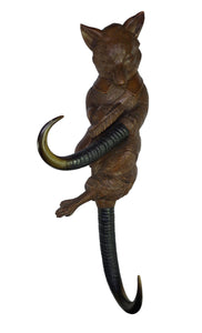 ANTIQUE 19TH CENTURY BLACK FOREST HAND-CARVED FOX COAT HOOK