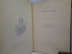 THE POETICAL WORKS OF OLIVER GOLDSMITH CA.1866 FINE RIVIERE BINDING, ILLUSTRATED EDITION