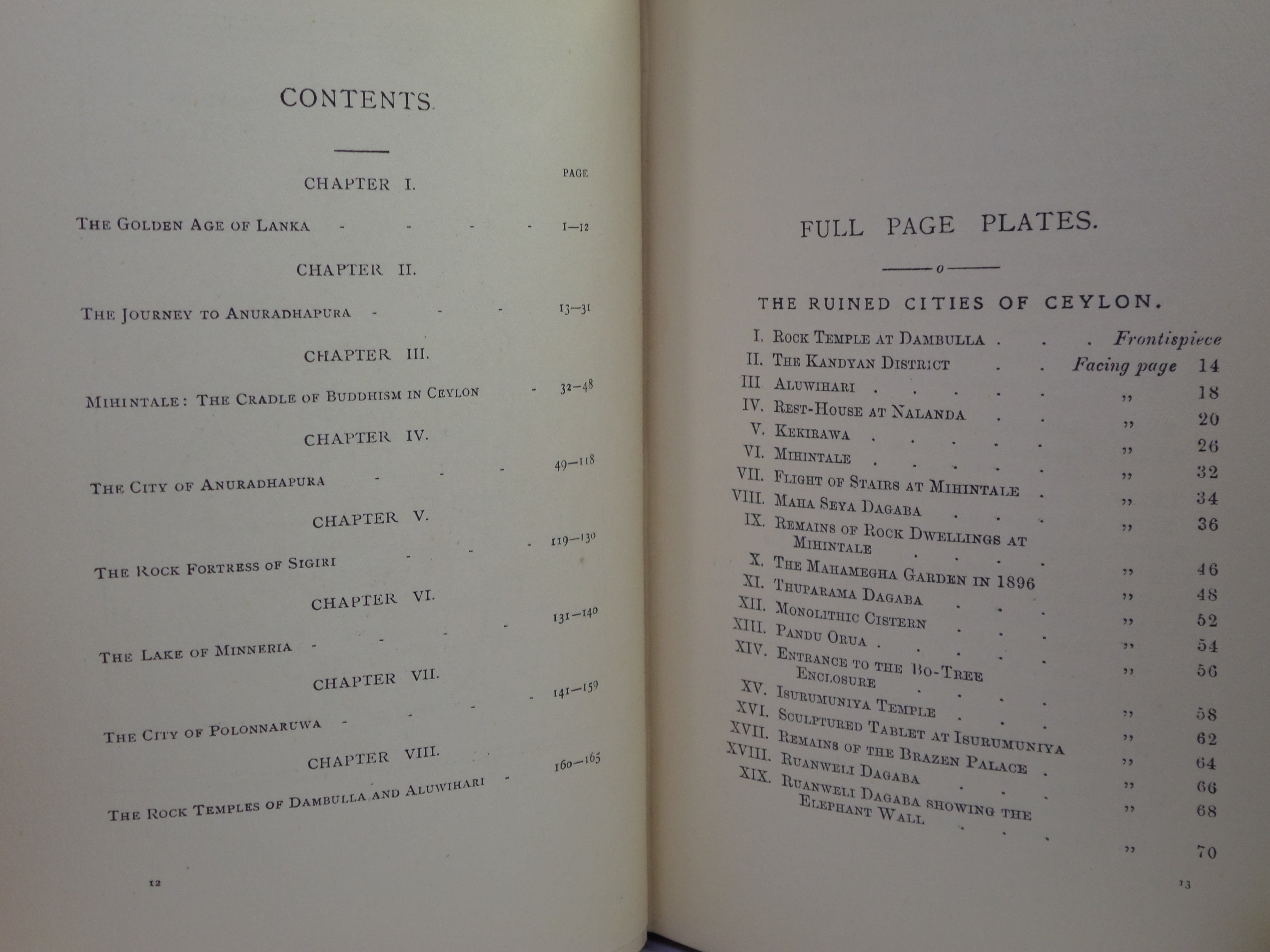 THE RUINED CITIES OF CEYLON BY HENRY W. CAVE 1907 FOURTH EDITION