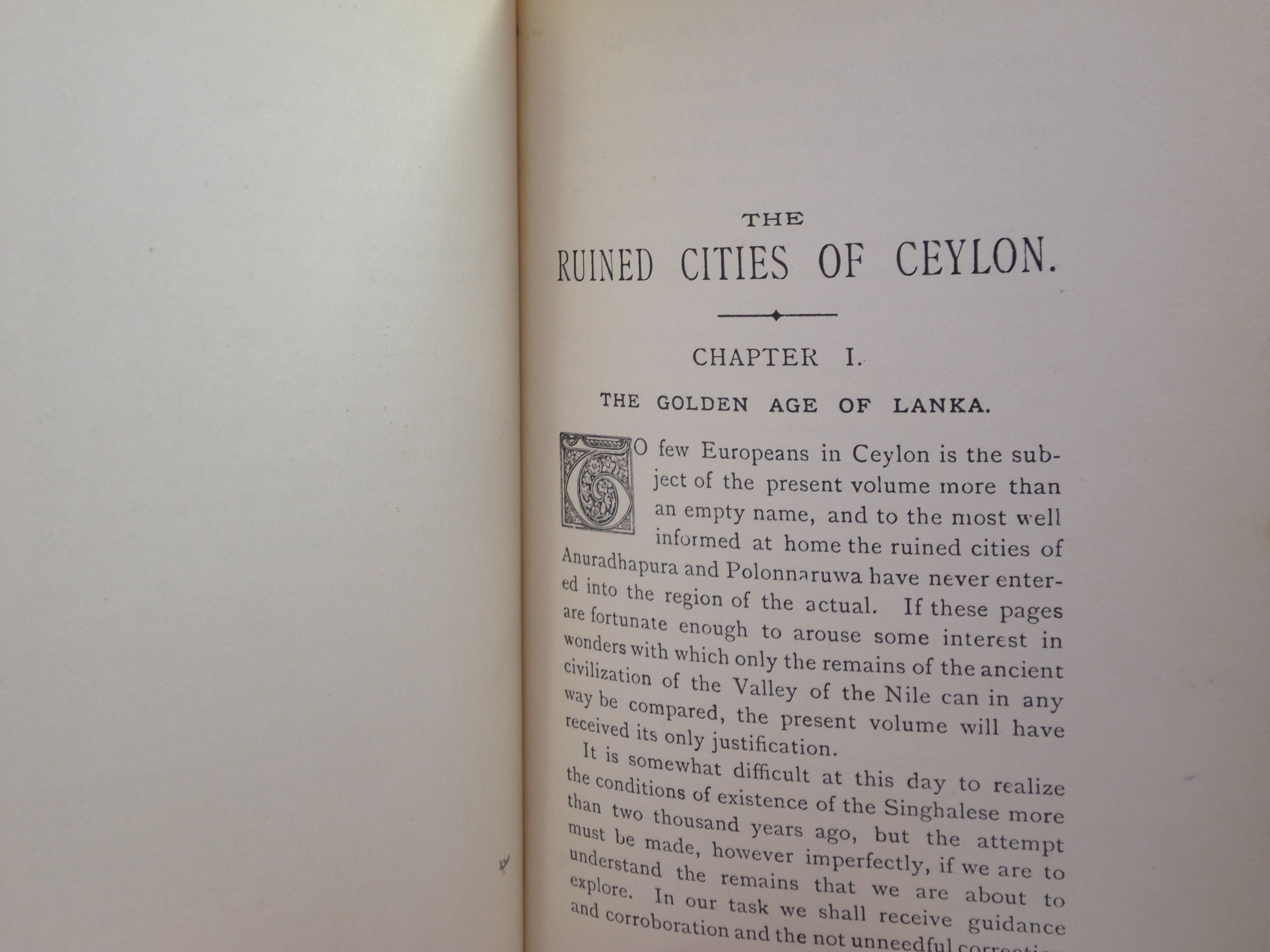 THE RUINED CITIES OF CEYLON BY HENRY W. CAVE 1907 FOURTH EDITION