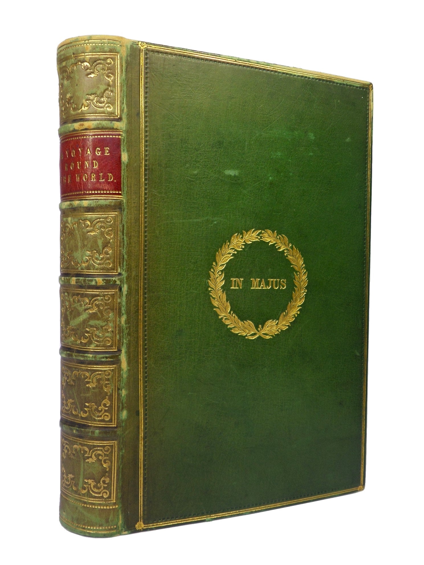 A LADY'S TRAVELS ROUND THE WORLD BY IDA PFEIFFER 1852 LEATHER-BOUND