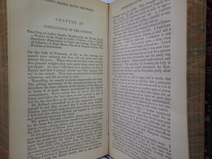 A LADY'S TRAVELS ROUND THE WORLD BY IDA PFEIFFER 1852 LEATHER-BOUND