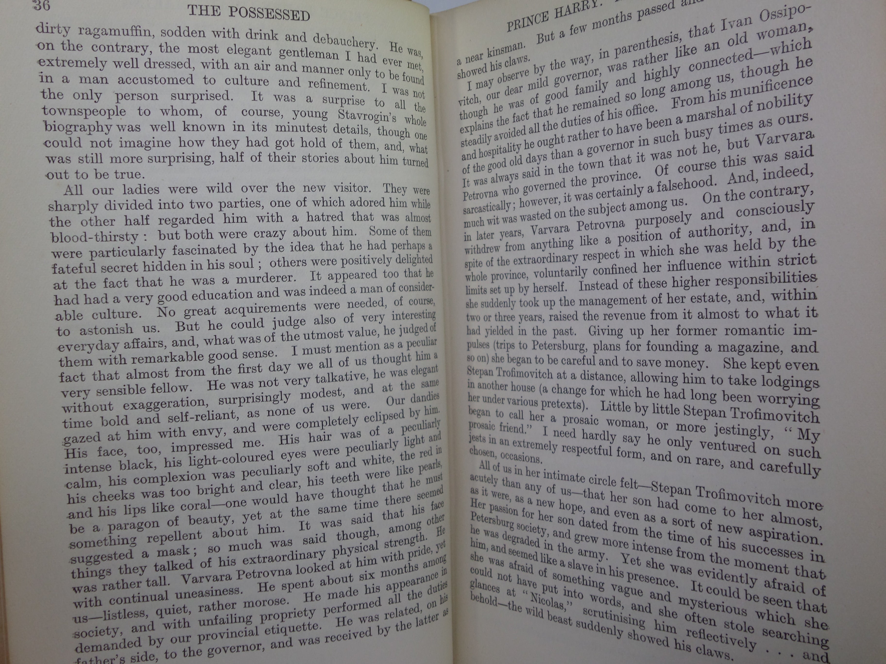 THE POSSESSED BY FYODOR DOSTOEVSKY 1913 FIRST ENGLISH EDITION