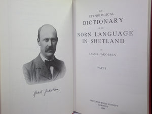 AN ETYMOLOGICAL DICTIONARY OF THE NORN LANGUAGE IN SHETLAND 1985 JAKOB JAKOBSEN