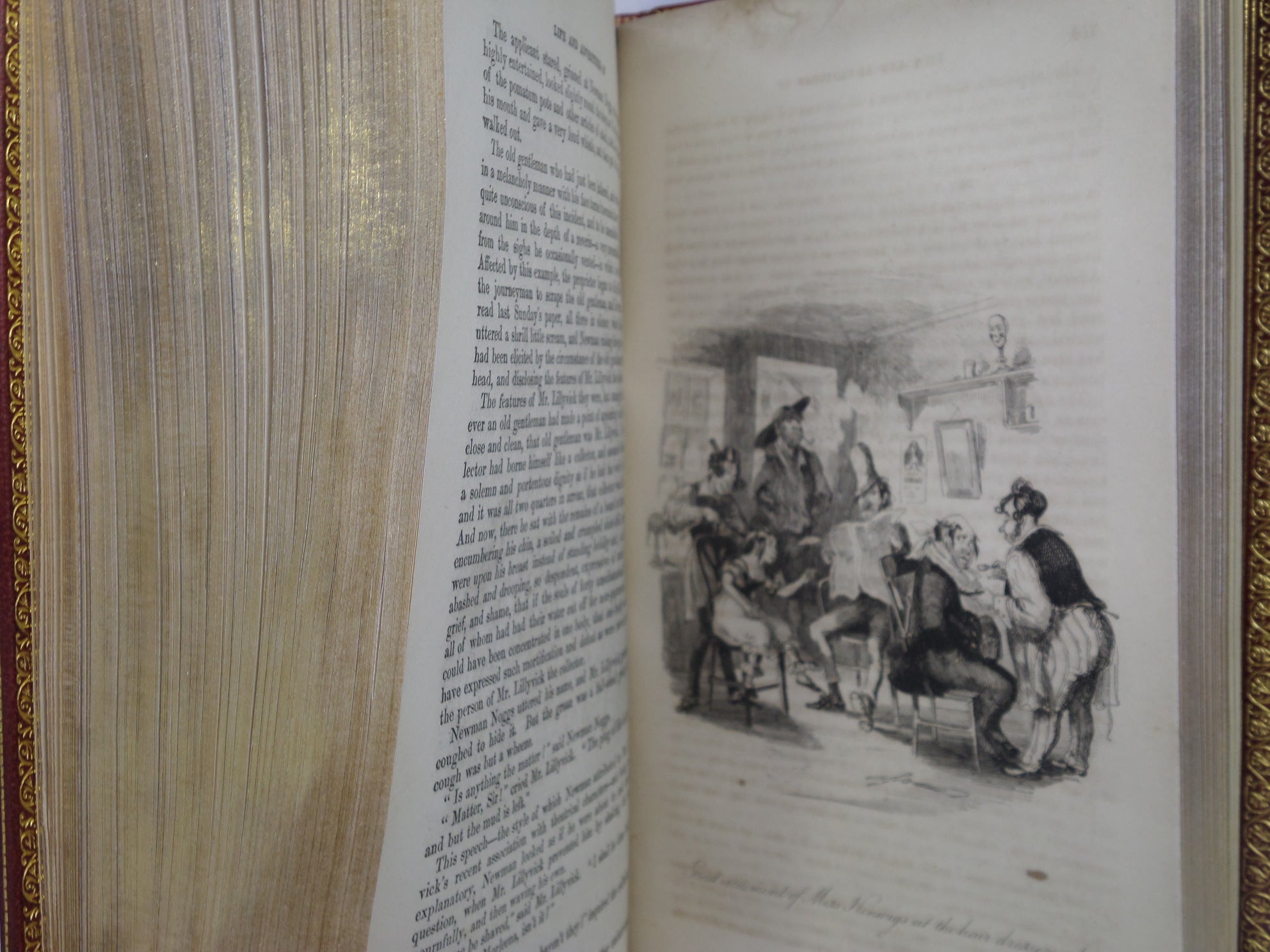 THE LIFE AND ADVENTURES OF NICHOLAS NICKLEBY BY CHARLES DICKENS 1839 FIRST EDITION, FINE BINDING BY BRIAN FROST & CO.