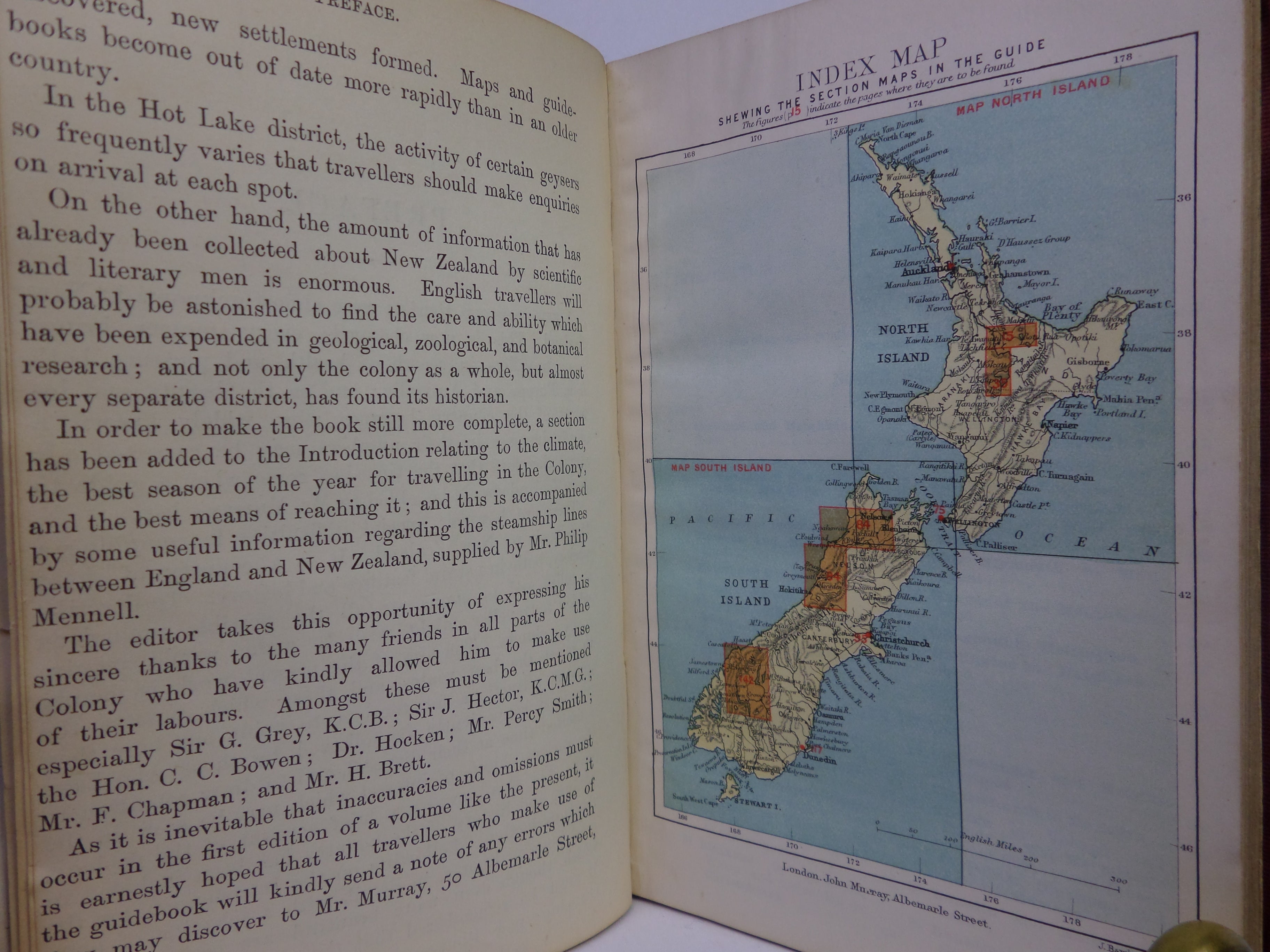 A HANDBOOK FOR TRAVELLERS IN NEW ZEALAND BY F. W. PENNEFATHER 1893 FIRST EDITION