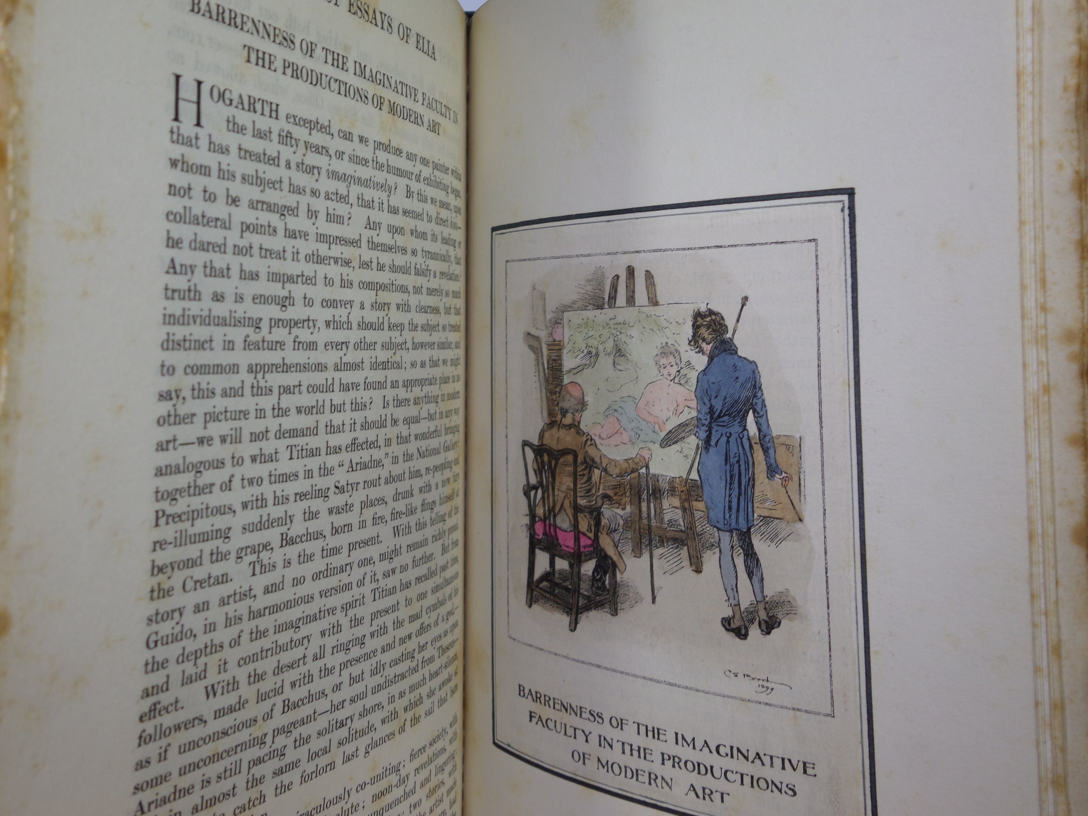 ELIA & LAST ESSAYS OF ELIA 1903 CHARLES LAMB, BAYNTUN-RIVIERE, EXTRA ILLUSTRATED