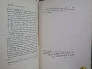 ION: OR, OF THE ILIAD TRANSLATED FROM PLATO BY PERCY BYSSHE SHELLEY 1914