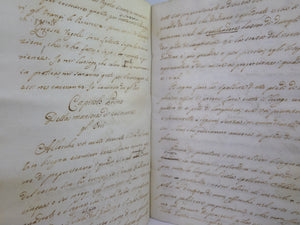 ITALIAN MANUSCRIPT COOKERY & MEDICINE BOOK CIRCA 1767