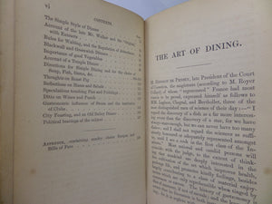THE ART OF DINING; OR, GASTRONOMY & GASTRONOMERS BY ABRAHAM HAYWARD 1852 FIRST EDITION