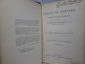 THE ORIGIN OF SPECIES BY MEANS OF NATURAL SELECTION BY CHARLES DARWIN 1894