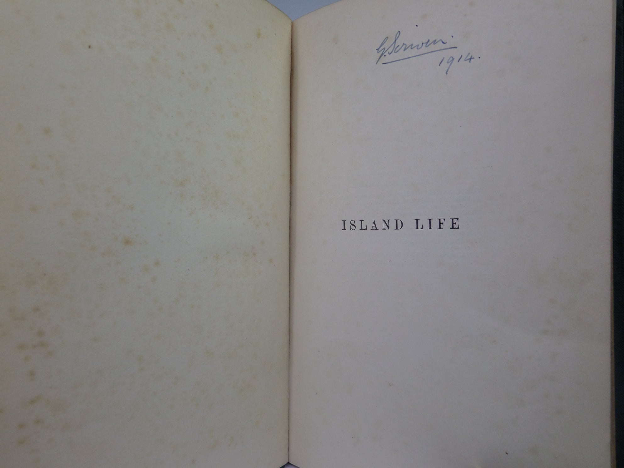 ISLAND LIFE BY ALFRED RUSSELL WALLACE 1911 THIRD EDITION