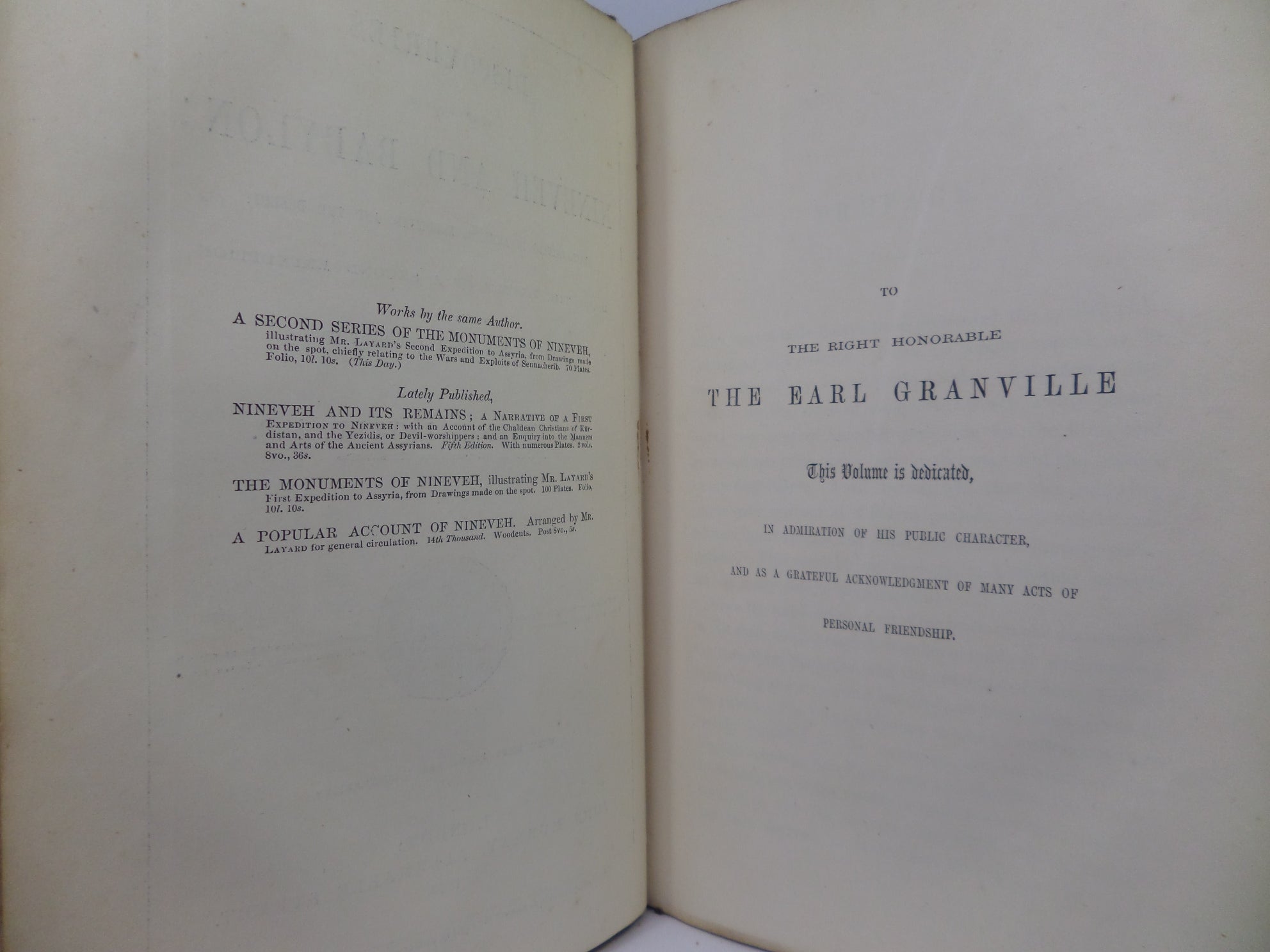 DISCOVERIES IN THE RUINS OF NINEVEH AND BABYLON BY AUSTEN H. LAYARD 1853 FIRST EDITION