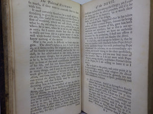 THE POLITICAL HISTORY OF THE DEVIL BY DANIEL DEFOE 1726 FIRST EDITION, LEATHER BINDING