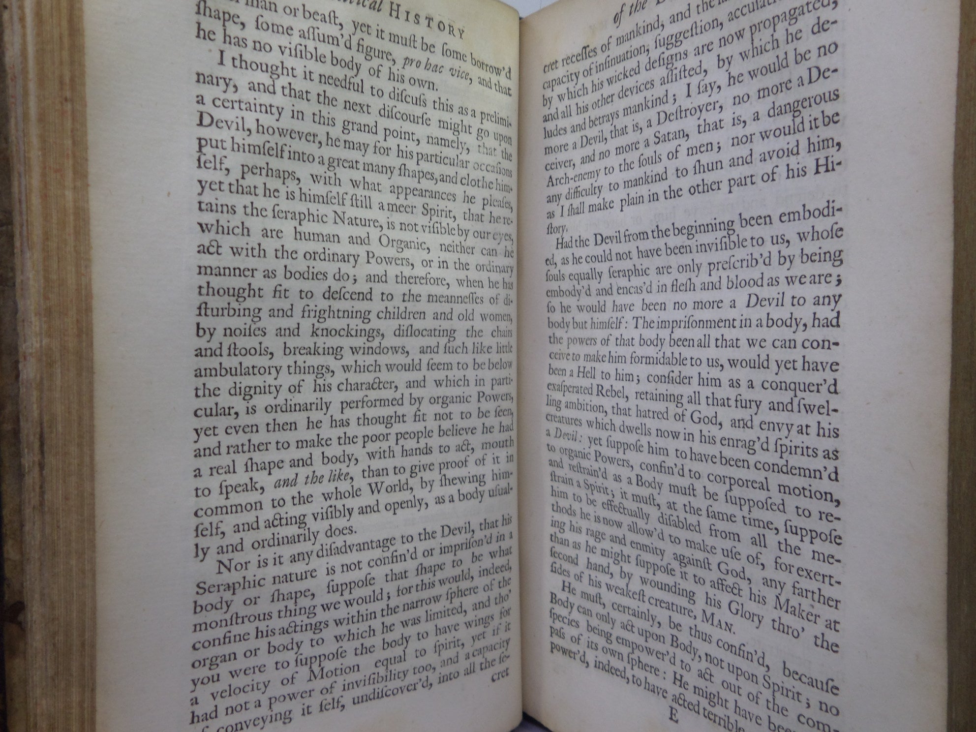 THE POLITICAL HISTORY OF THE DEVIL BY DANIEL DEFOE 1726 FIRST EDITION, LEATHER BINDING