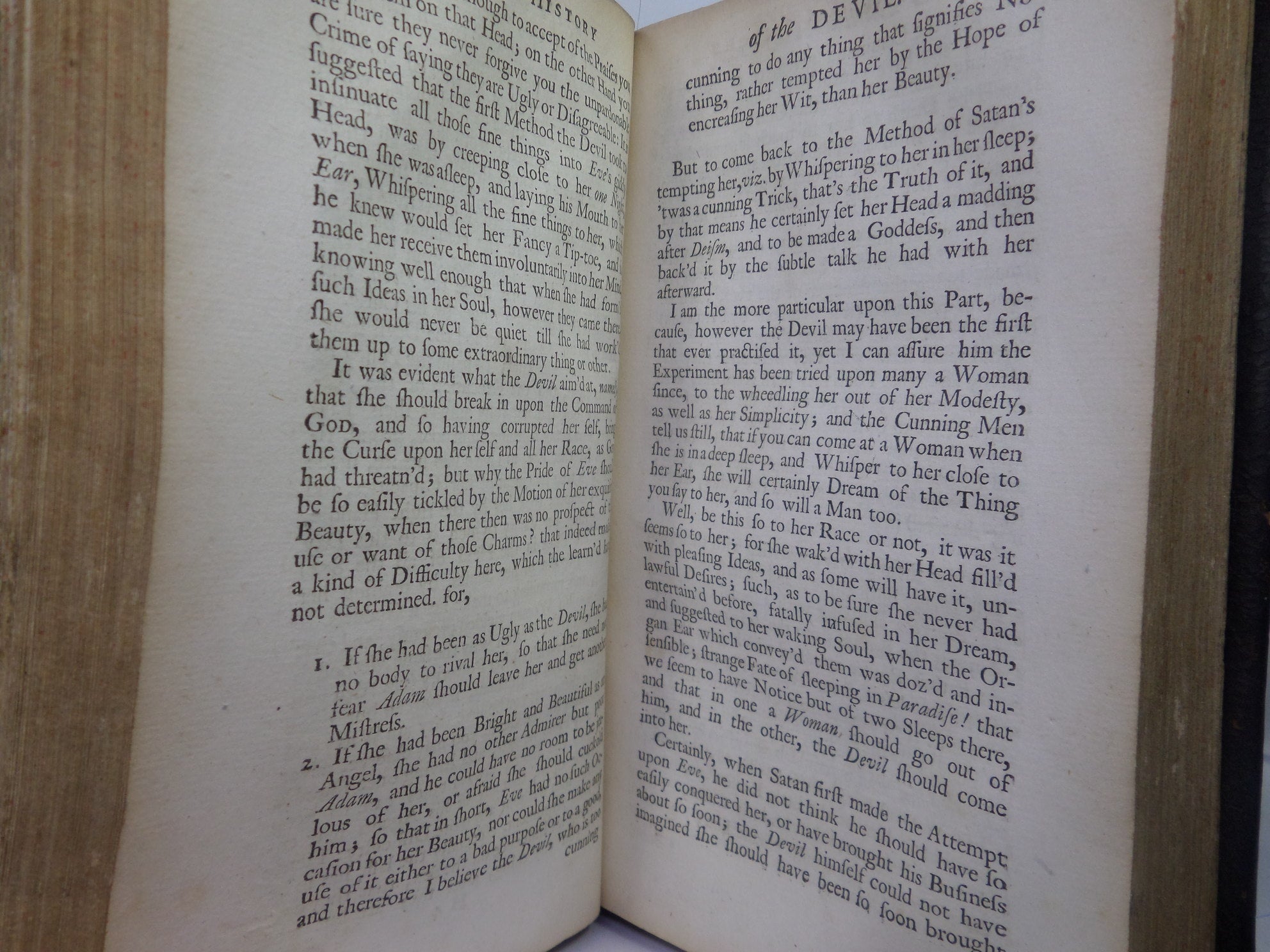 THE POLITICAL HISTORY OF THE DEVIL BY DANIEL DEFOE 1726 FIRST EDITION, LEATHER BINDING