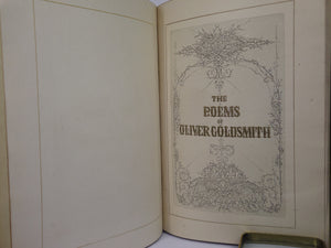 THE POEMS OF OLIVER GOLDSMITH 1877 KELLIEGRAM FINE BINDING