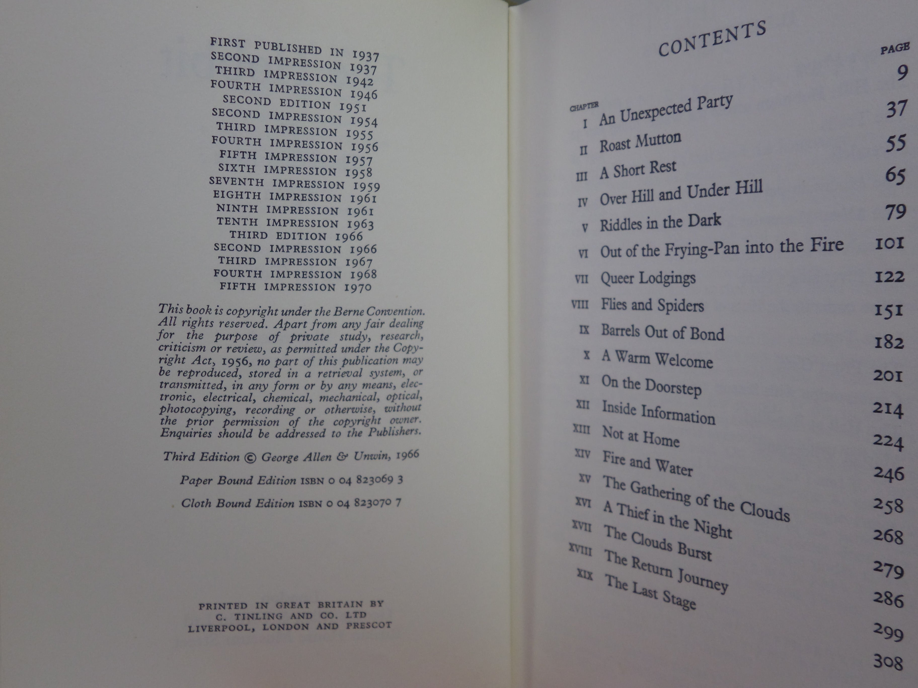 THE HOBBIT BY J.R.R. TOLKIEN 1970