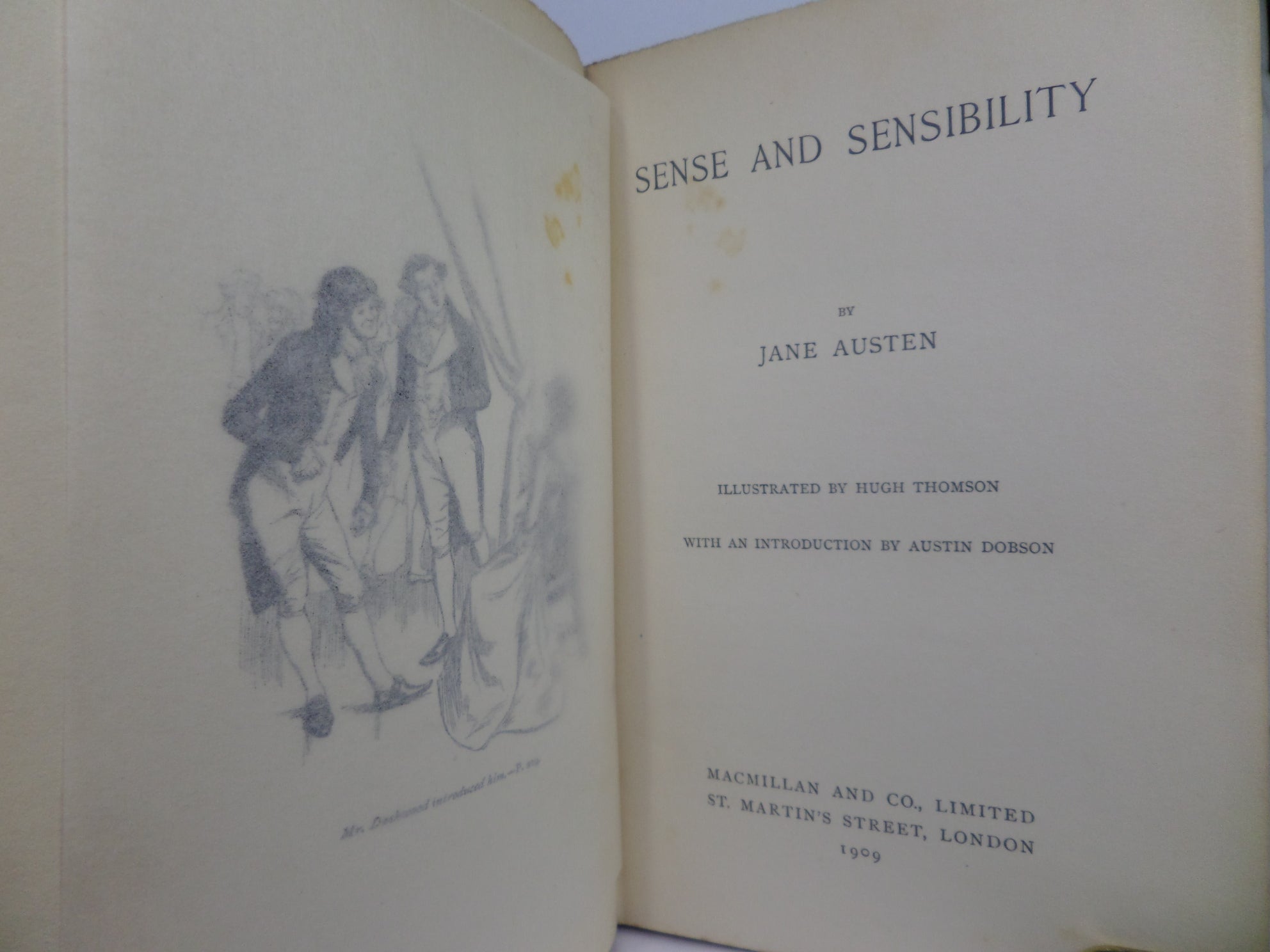 SENSE AND SENSIBILITY BY JANE AUSTEN 1909 ILLUSTRATED BY HUGH THOMSON