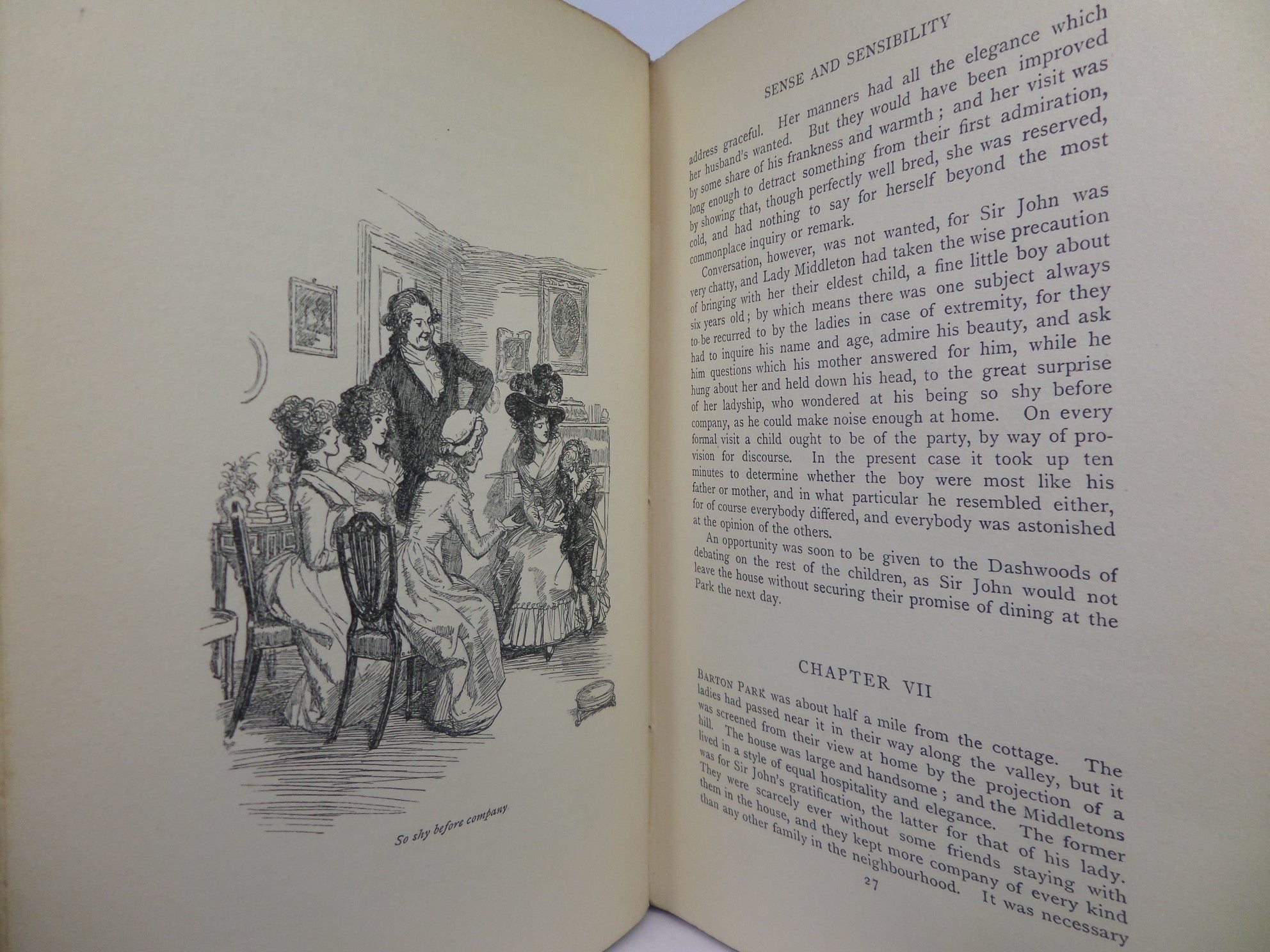 SENSE AND SENSIBILITY BY JANE AUSTEN 1909 ILLUSTRATED BY HUGH THOMSON