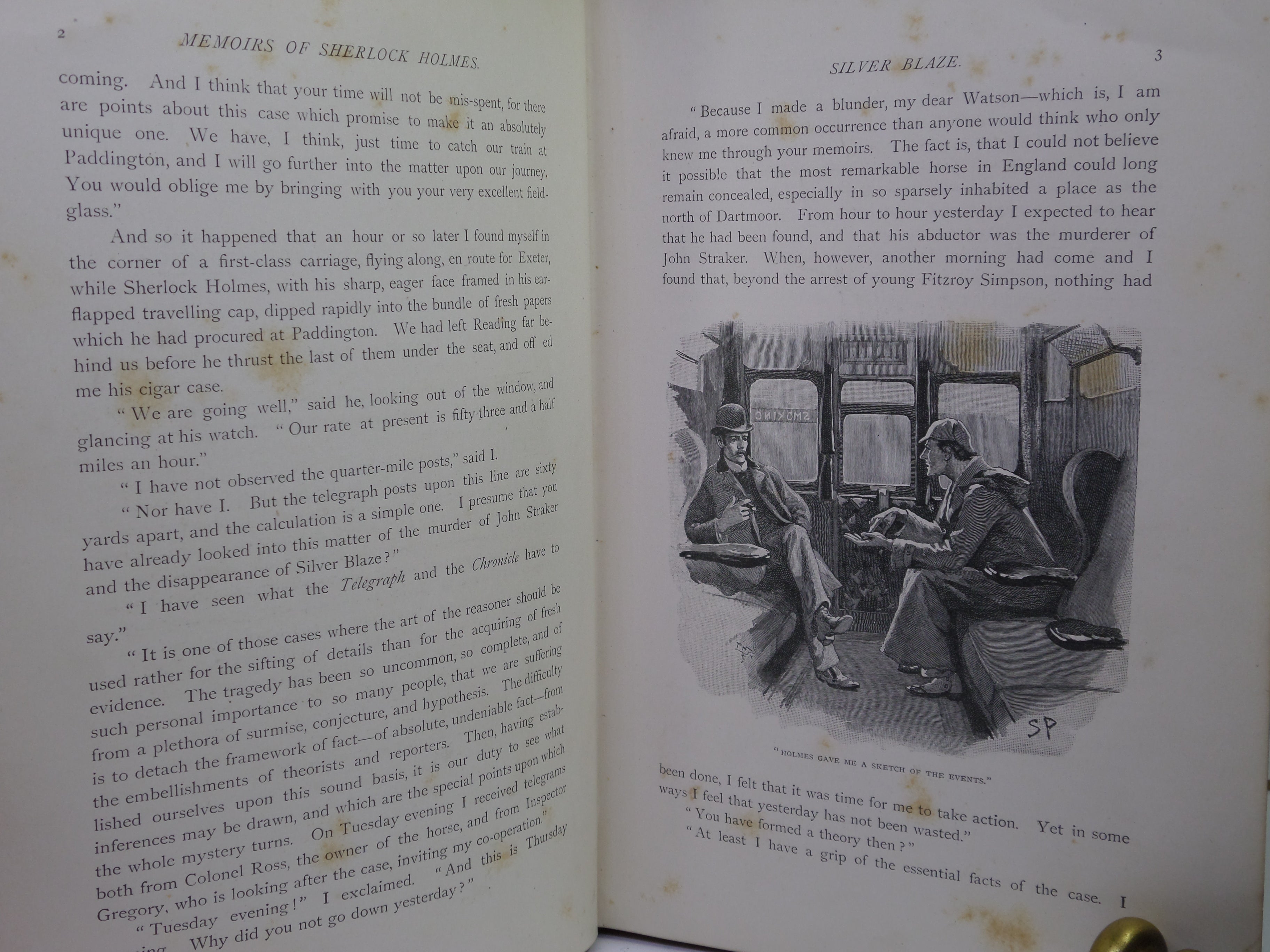 THE MEMOIRS OF SHERLOCK HOLMES BY ARTHUR CONAN DOYLE 1894 FIRST EDITION
