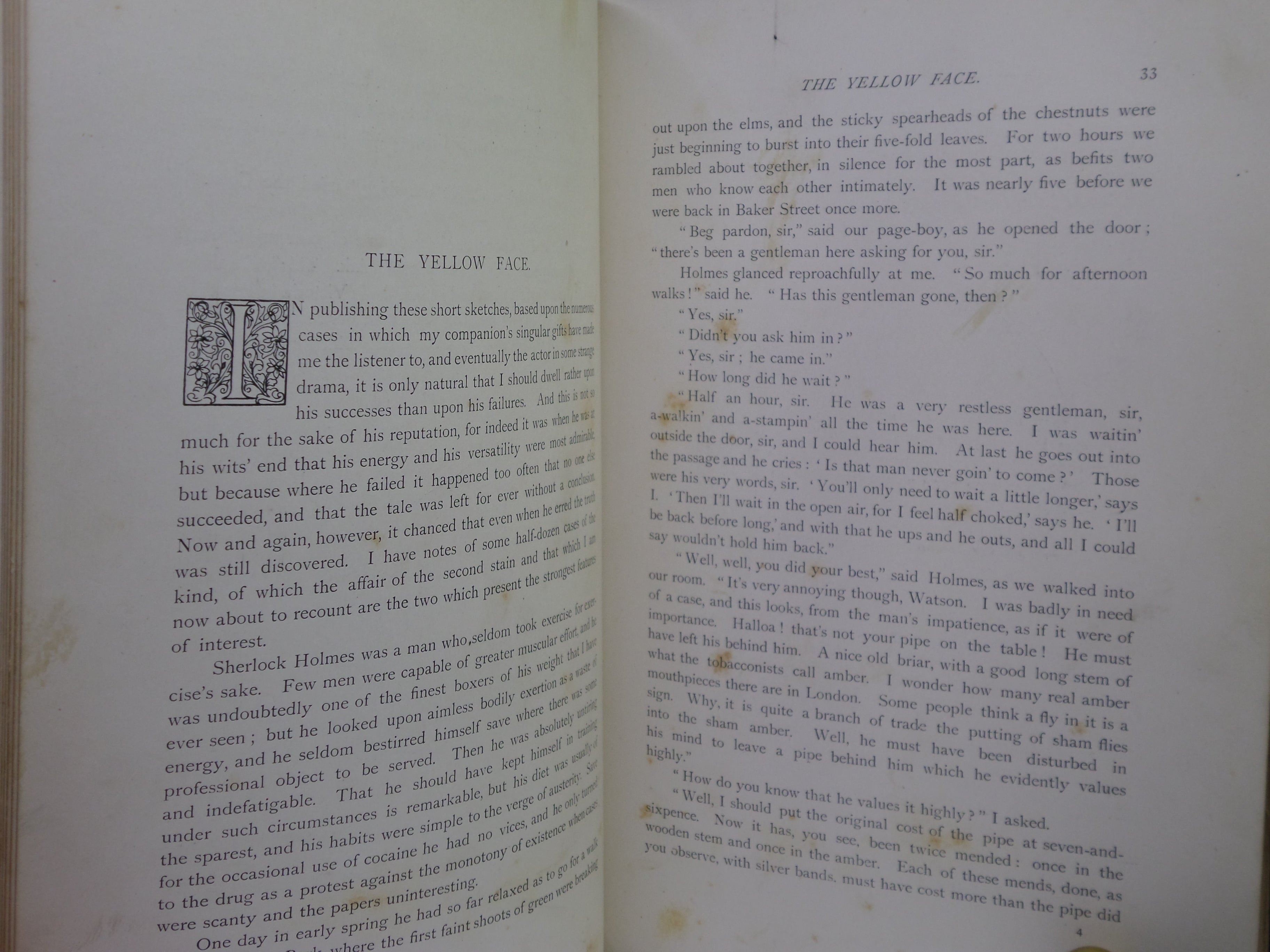 THE MEMOIRS OF SHERLOCK HOLMES BY ARTHUR CONAN DOYLE 1894 FIRST EDITION