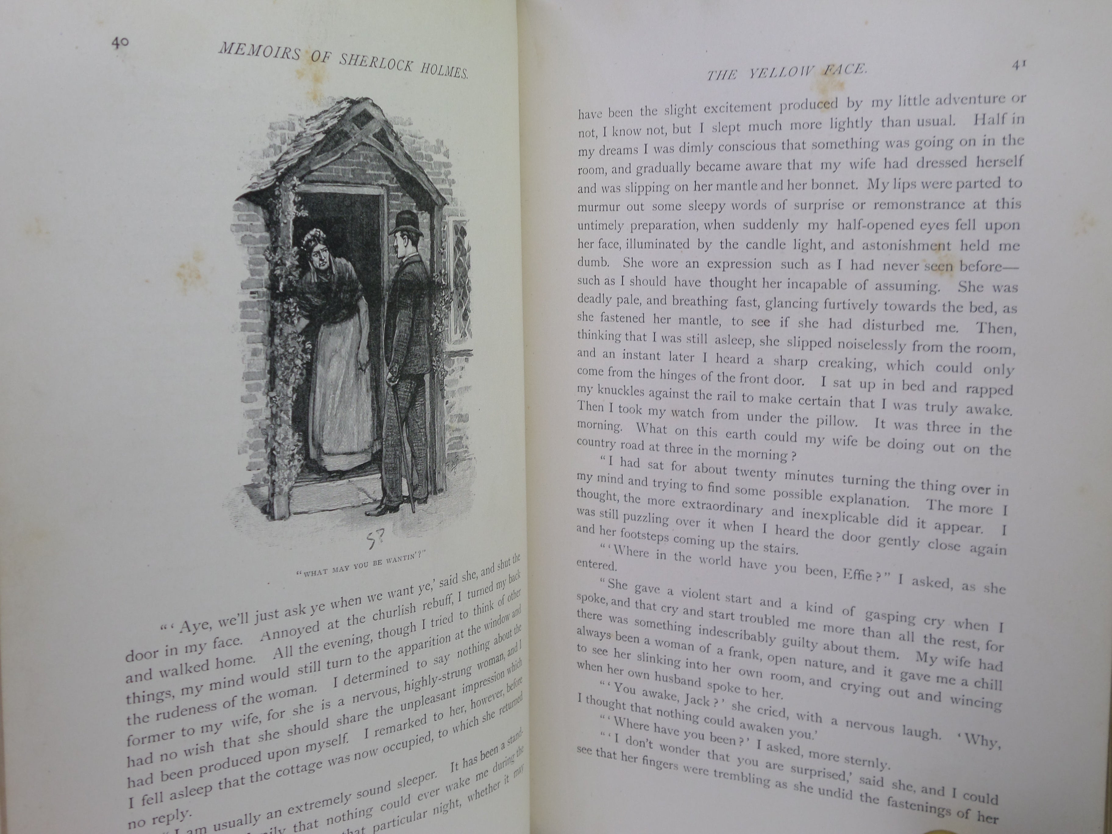 THE MEMOIRS OF SHERLOCK HOLMES BY ARTHUR CONAN DOYLE 1894 FIRST EDITION