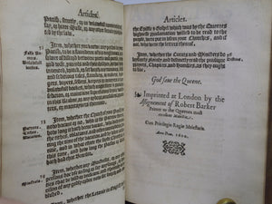 RARE SAMMELBAND 17TH CENTURY RELIGIOUS WORKS, ECCLESIASTICAL ARTICLES, ORDERS...