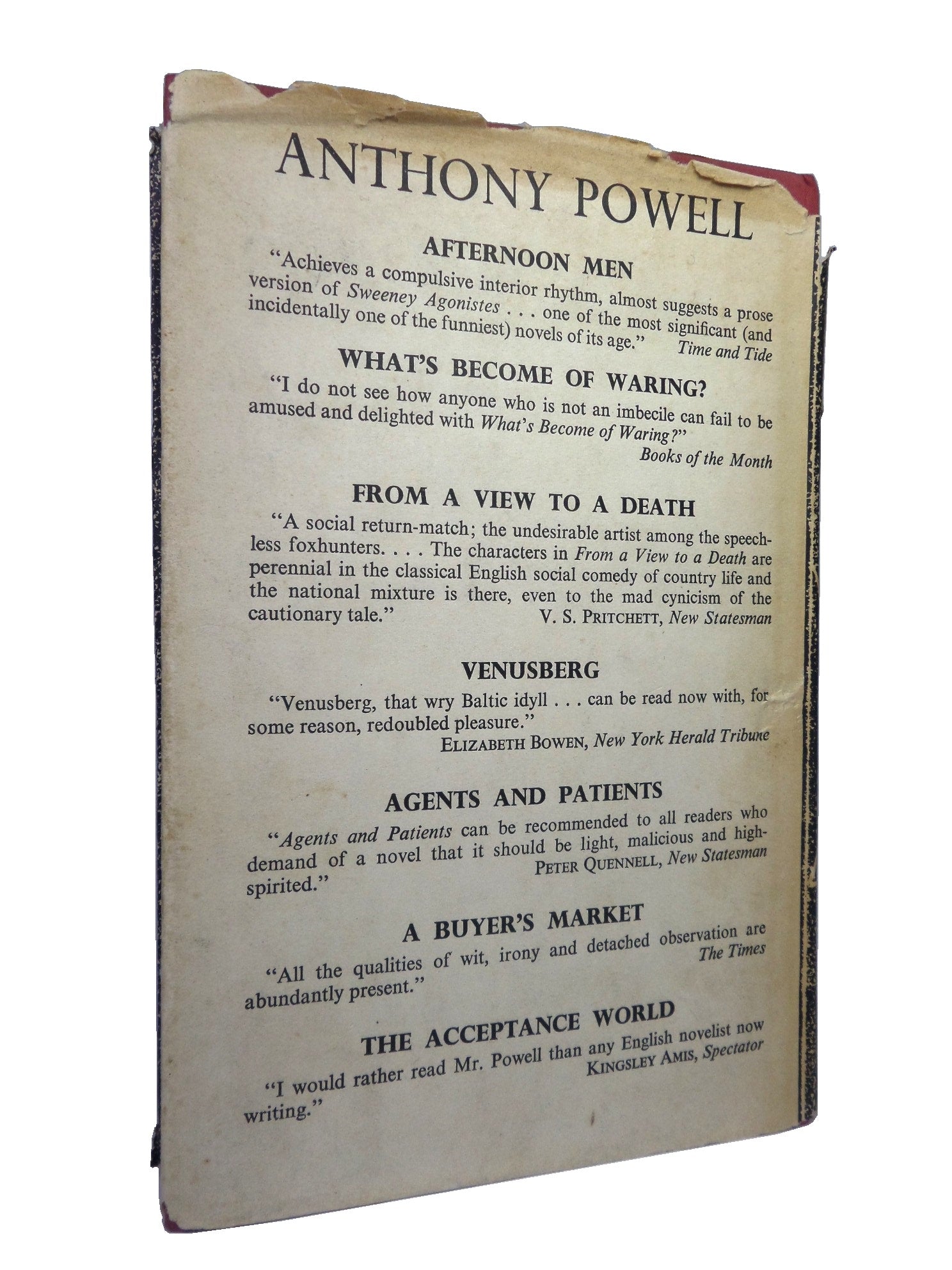 A QUESTION OF UPBRINGING BY ANTHONY POWELL 1955