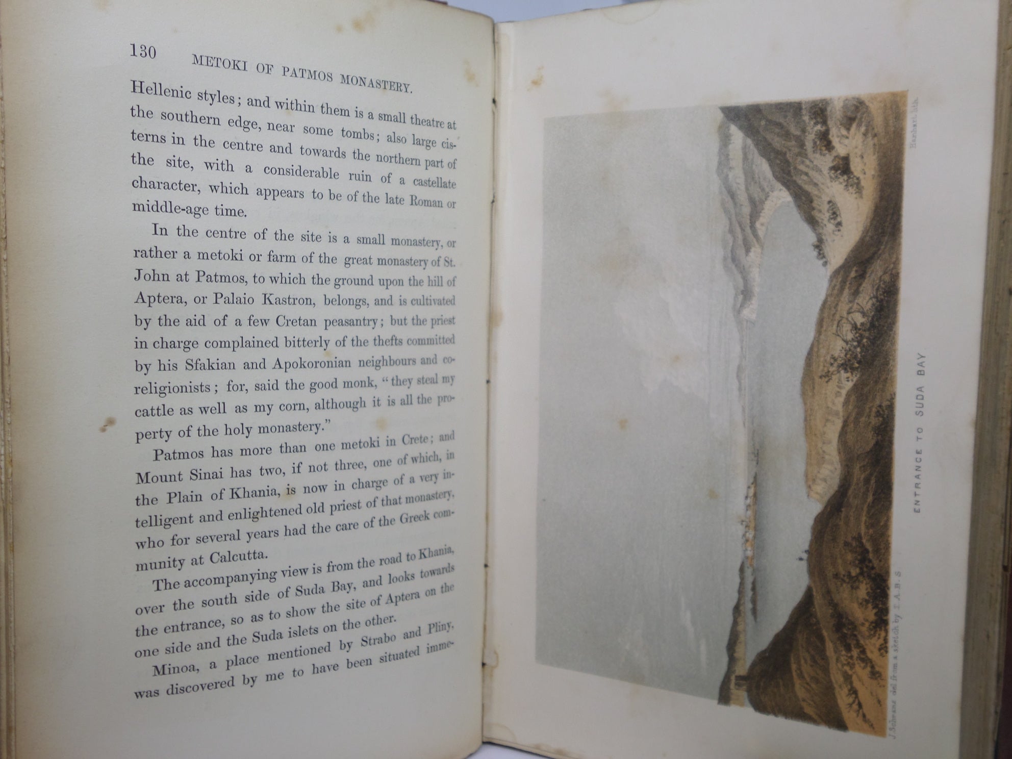 TRAVELS AND RESEARCHES IN CRETE BY T.A.B. SPRATT 1865 FIRST EDITION, AUTHOR'S PRESENTATION COPY