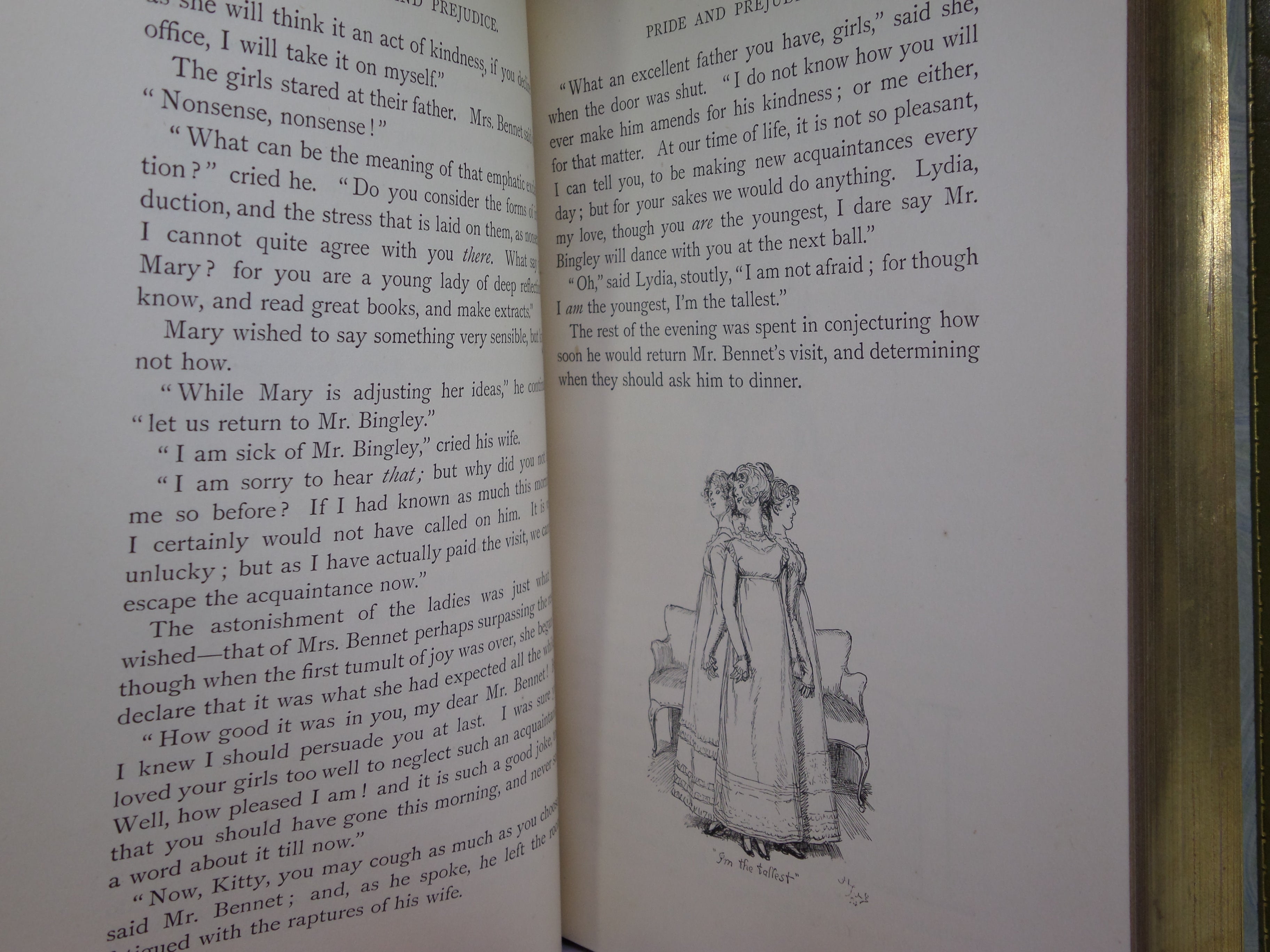 PRIDE AND PREJUDICE BY JANE AUSTEN 1895 PEACOCK EDITION FINELY BOUND BY TRUSLOVE & HANSON